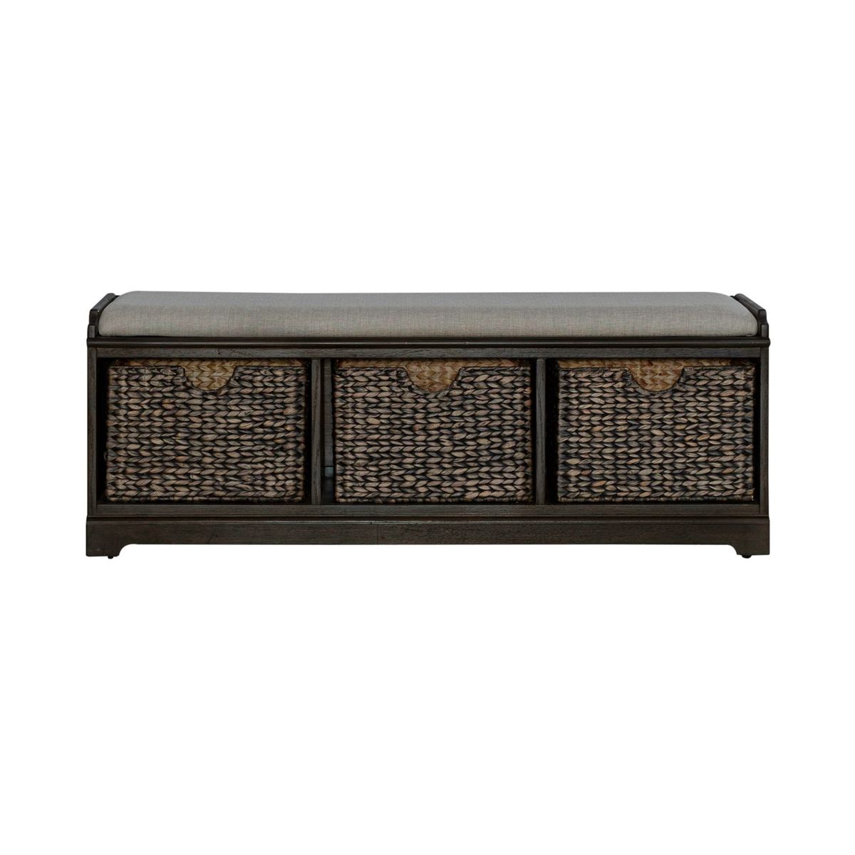 Liberty Furniture Mill Creek Wall Bench in Peppercorn - Luxury Home Furniture (MI)
