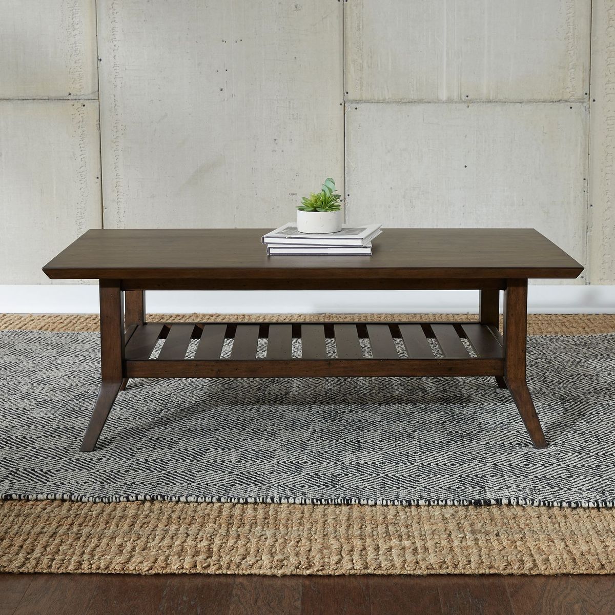 Liberty Furniture Ventura Blvd Rectangular Cocktail Table in Bronze