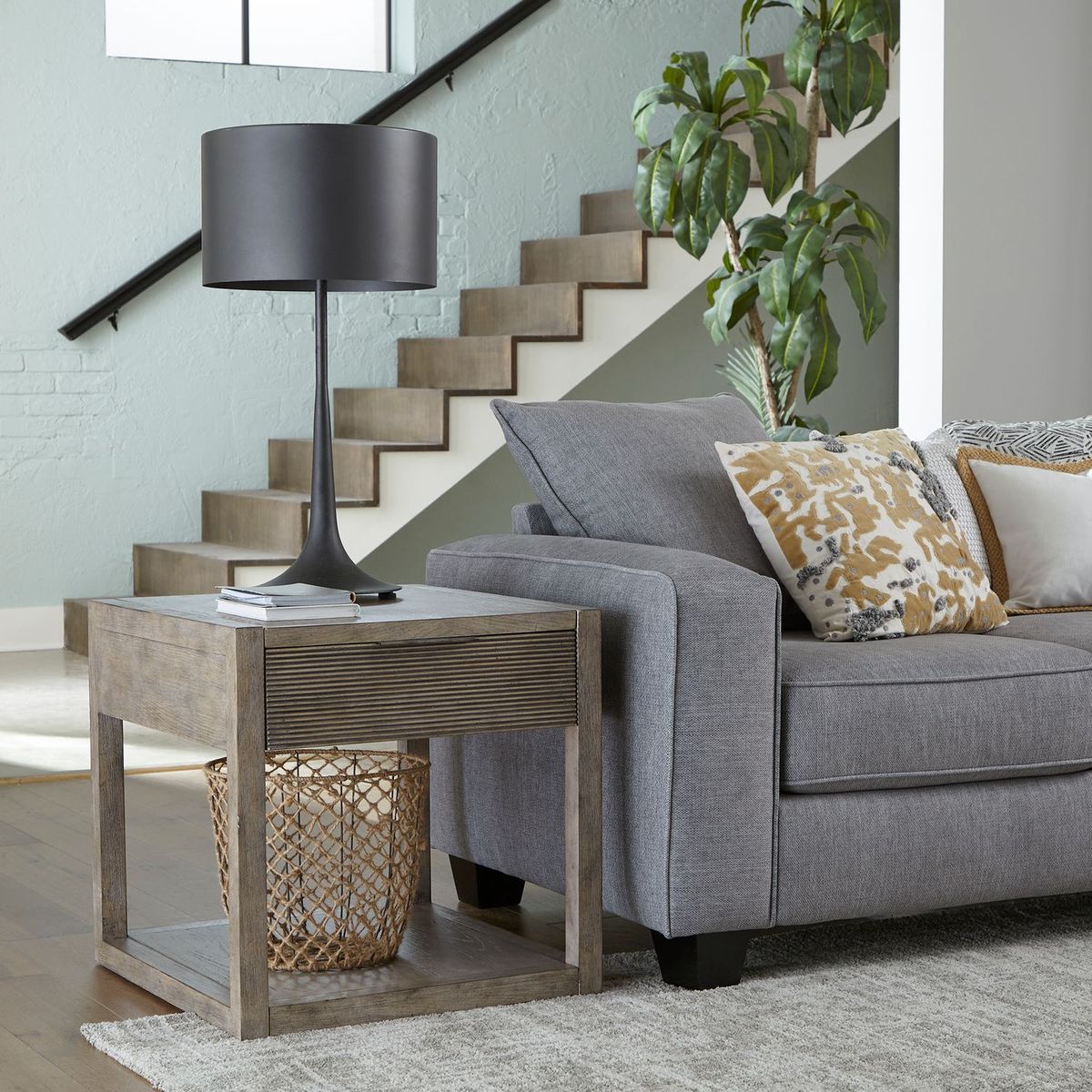 Liberty Furniture Bartlett Field End Table in Dusty Taupe - Luxury Home Furniture (MI)