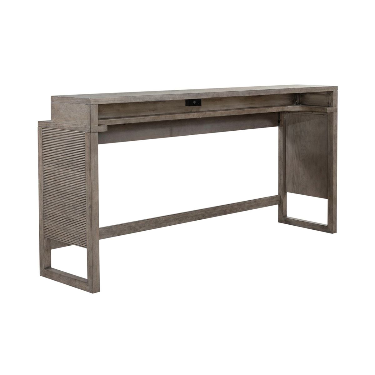 Liberty Furniture Bartlett Field Console Bar Table in Dusty Taupe - Luxury Home Furniture (MI)