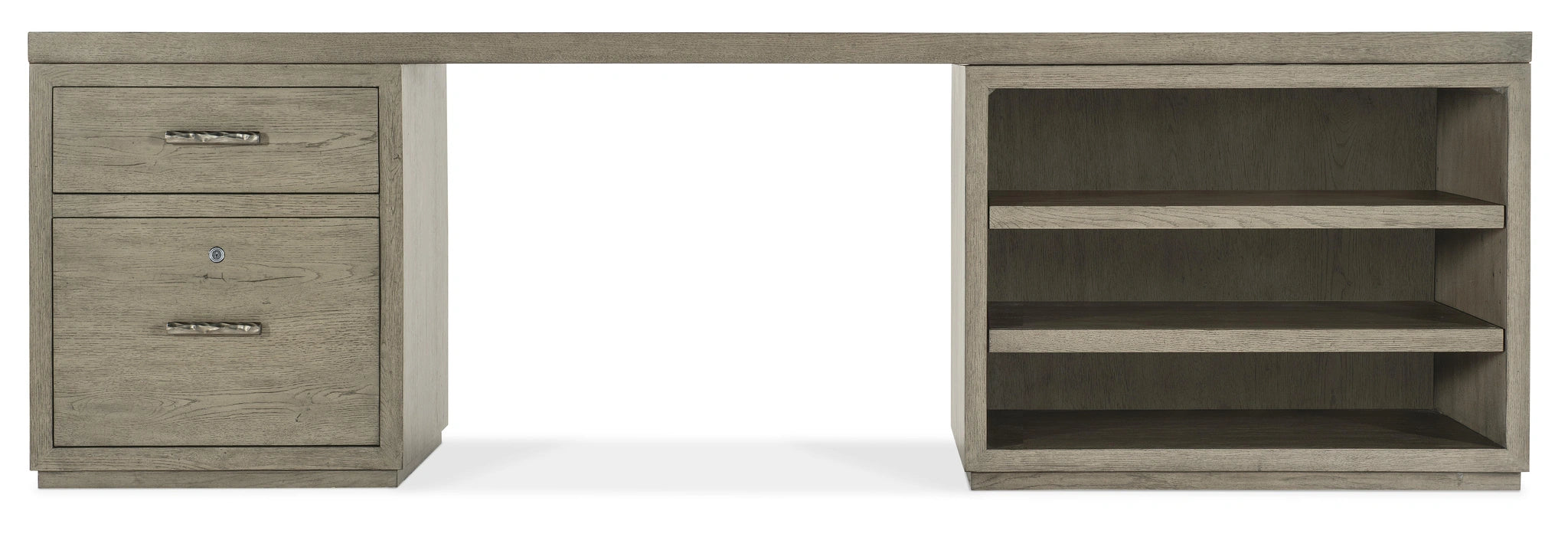 Linville Falls 96" Desk with One File and Open Desk Cabinet