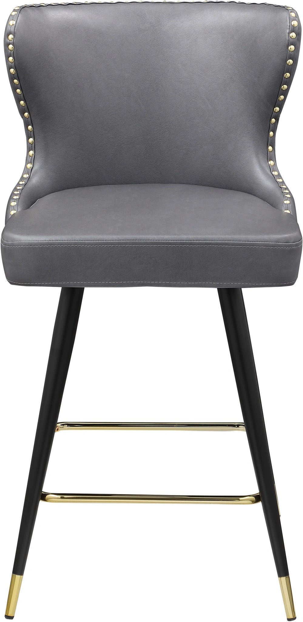 Hendrix Grey Faux Leather Counter/Bar Stool