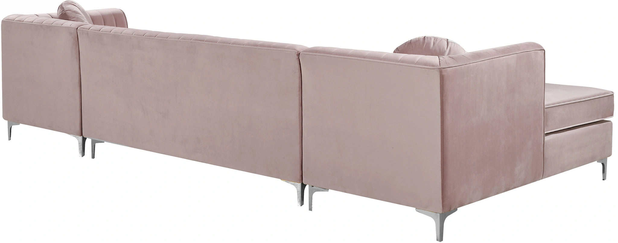 Graham Pink Velvet 3pc. Sectional