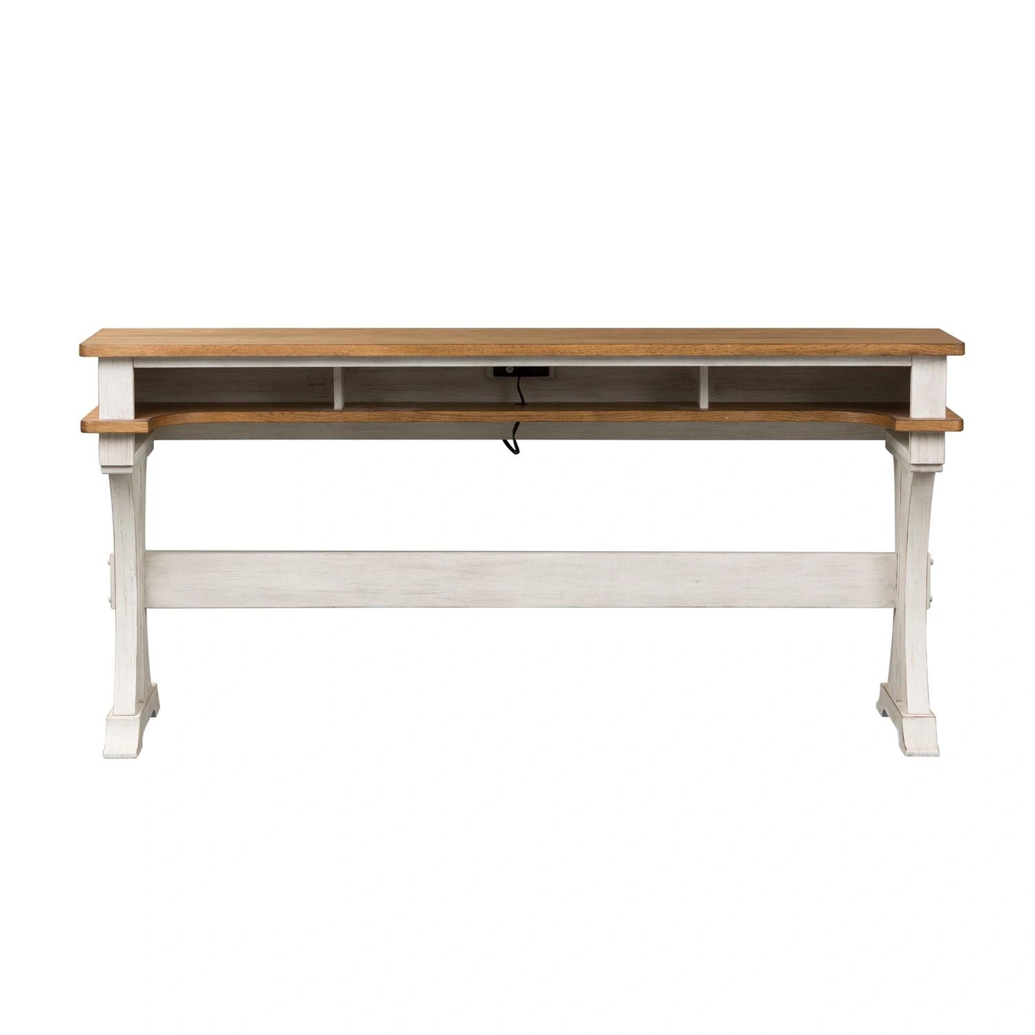 Farmhouse Reimagined Console Bar Table in Antique White image