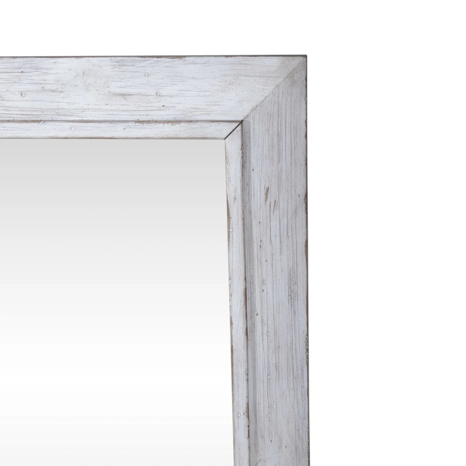 River Place Mirror in Riverstone White and Tobacco image