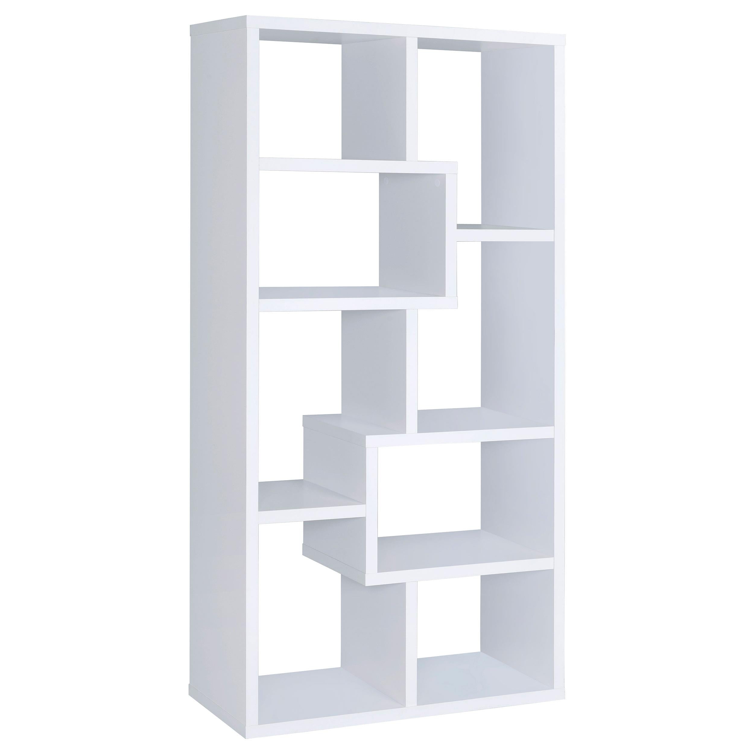Theo 10-shelf Bookcase White - Luxury Home Furniture (MI)