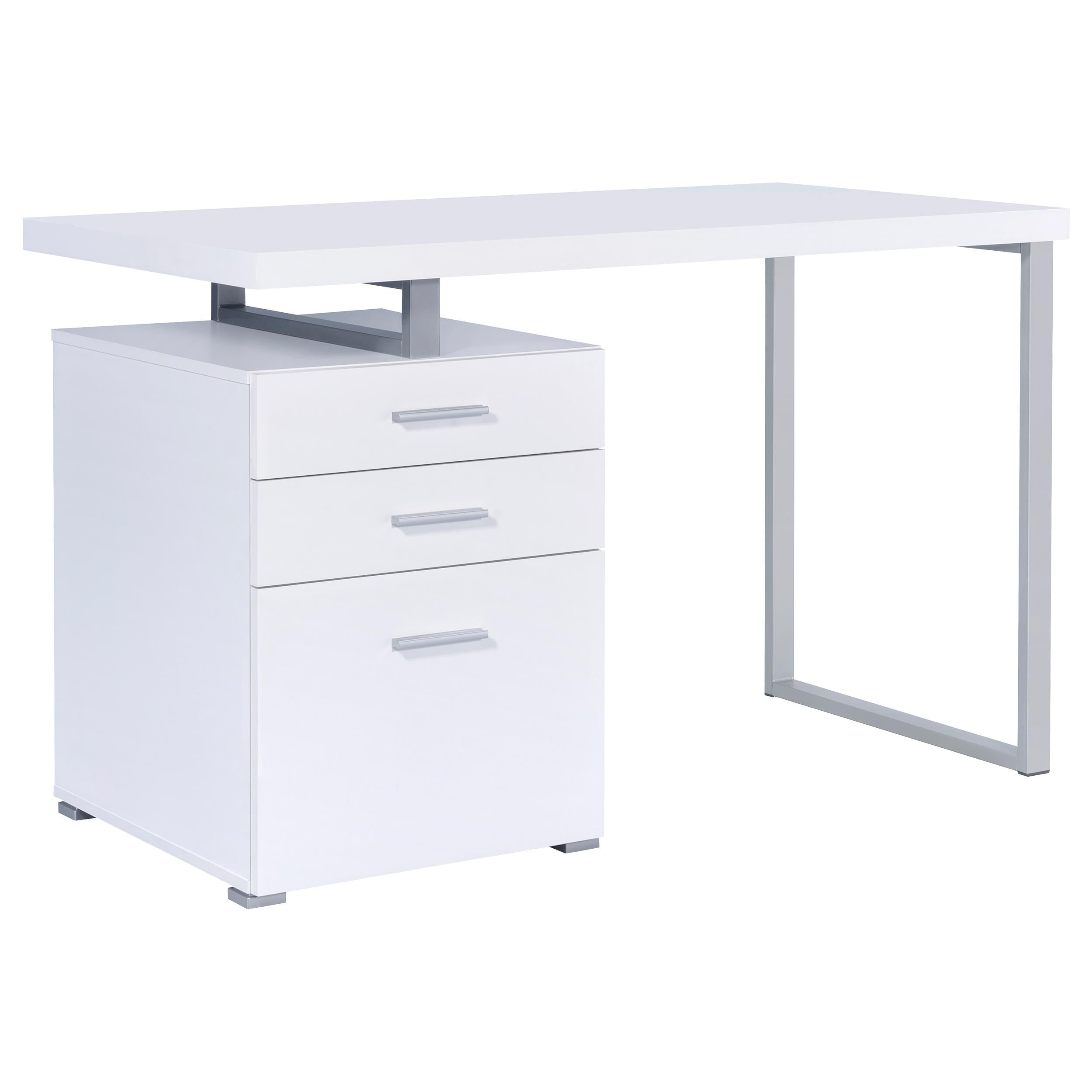 Brennan 3-drawer Office Desk White - Luxury Home Furniture (MI)