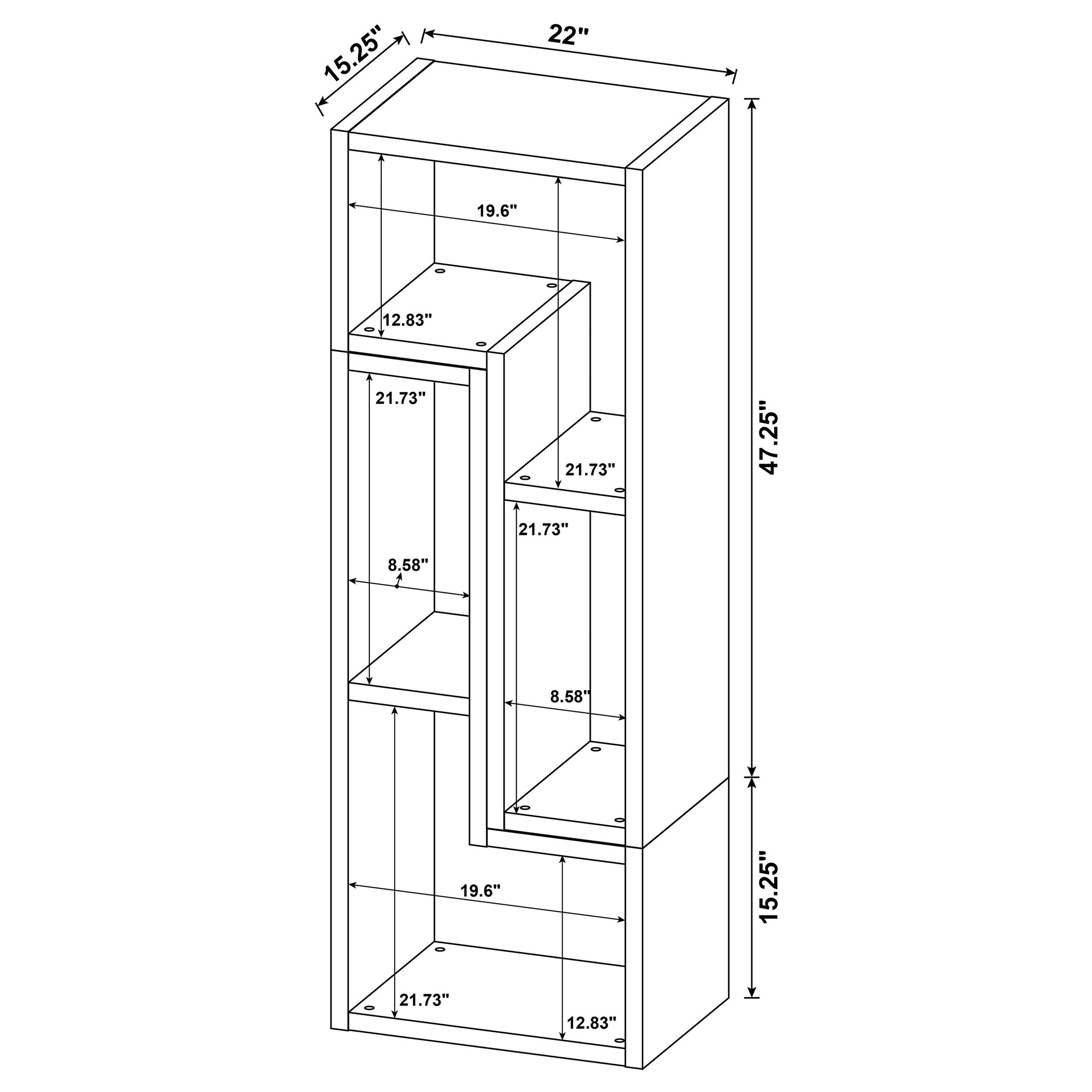 Velma Bookshelf Console - Luxury Home Furniture (MI)