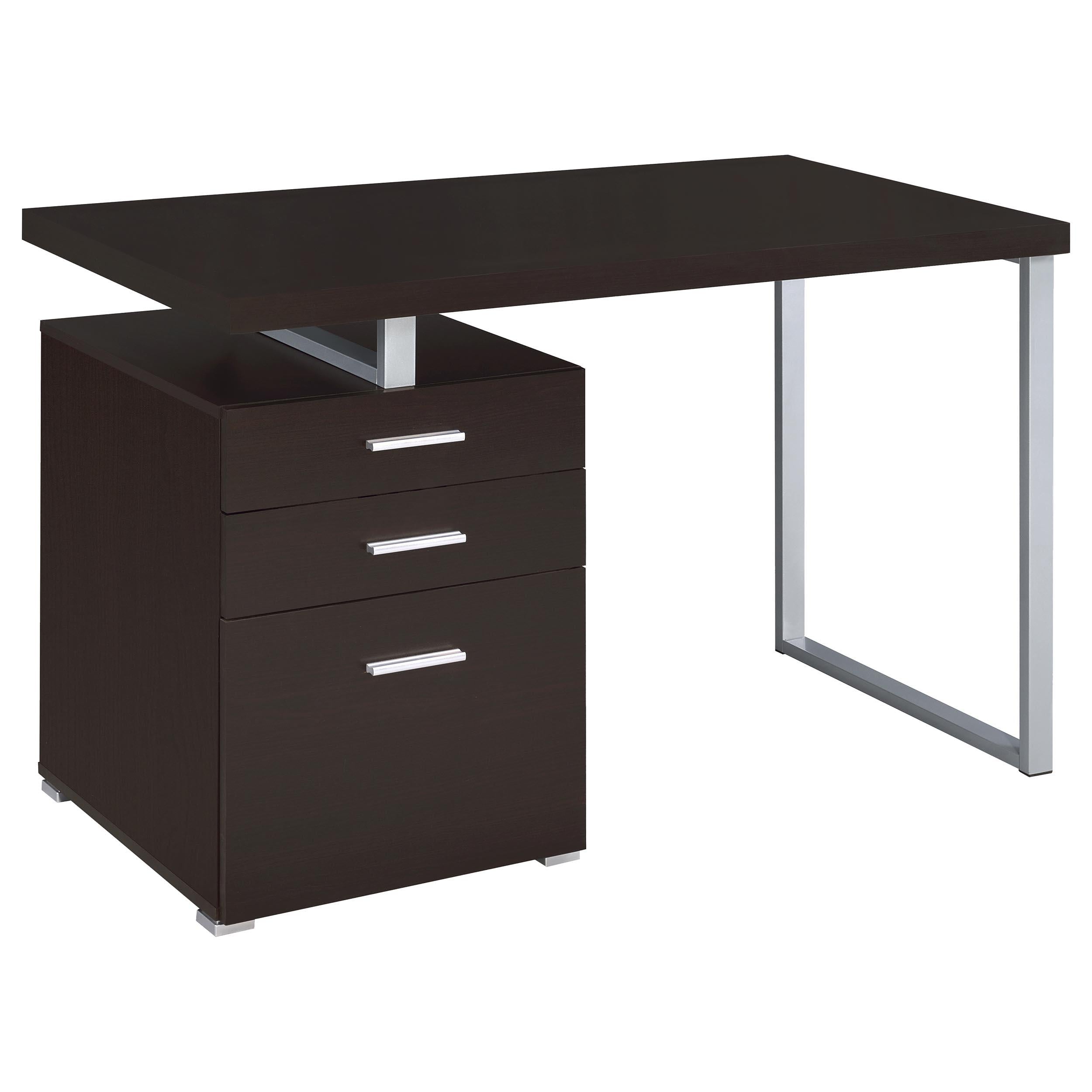Brennan 3-drawer Office Desk Cappuccino - Luxury Home Furniture (MI)