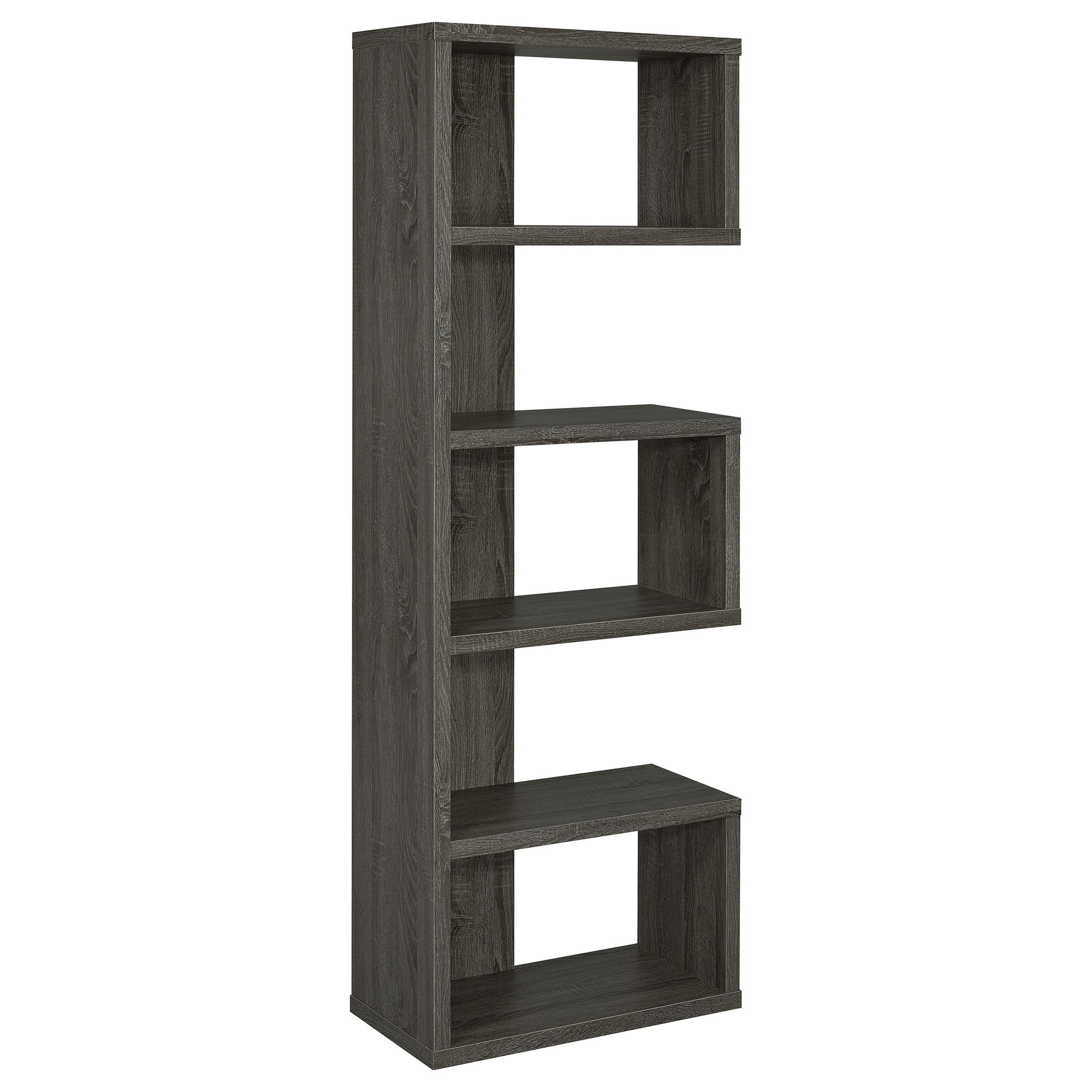 Joey 5-tier Bookcase Weathered Grey - Luxury Home Furniture (MI)
