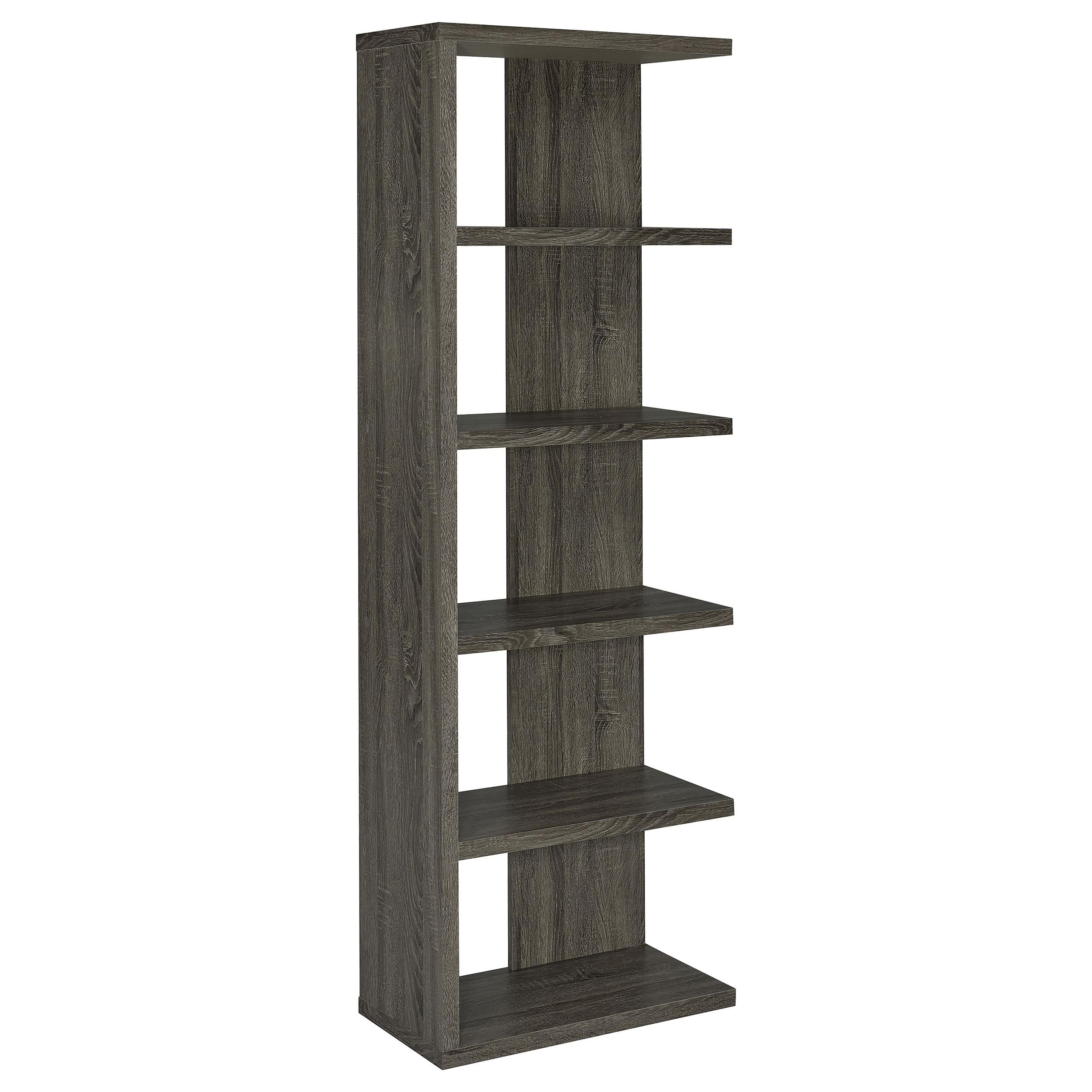 Harrison 5-tier Bookcase Weathered Grey - Luxury Home Furniture (MI)