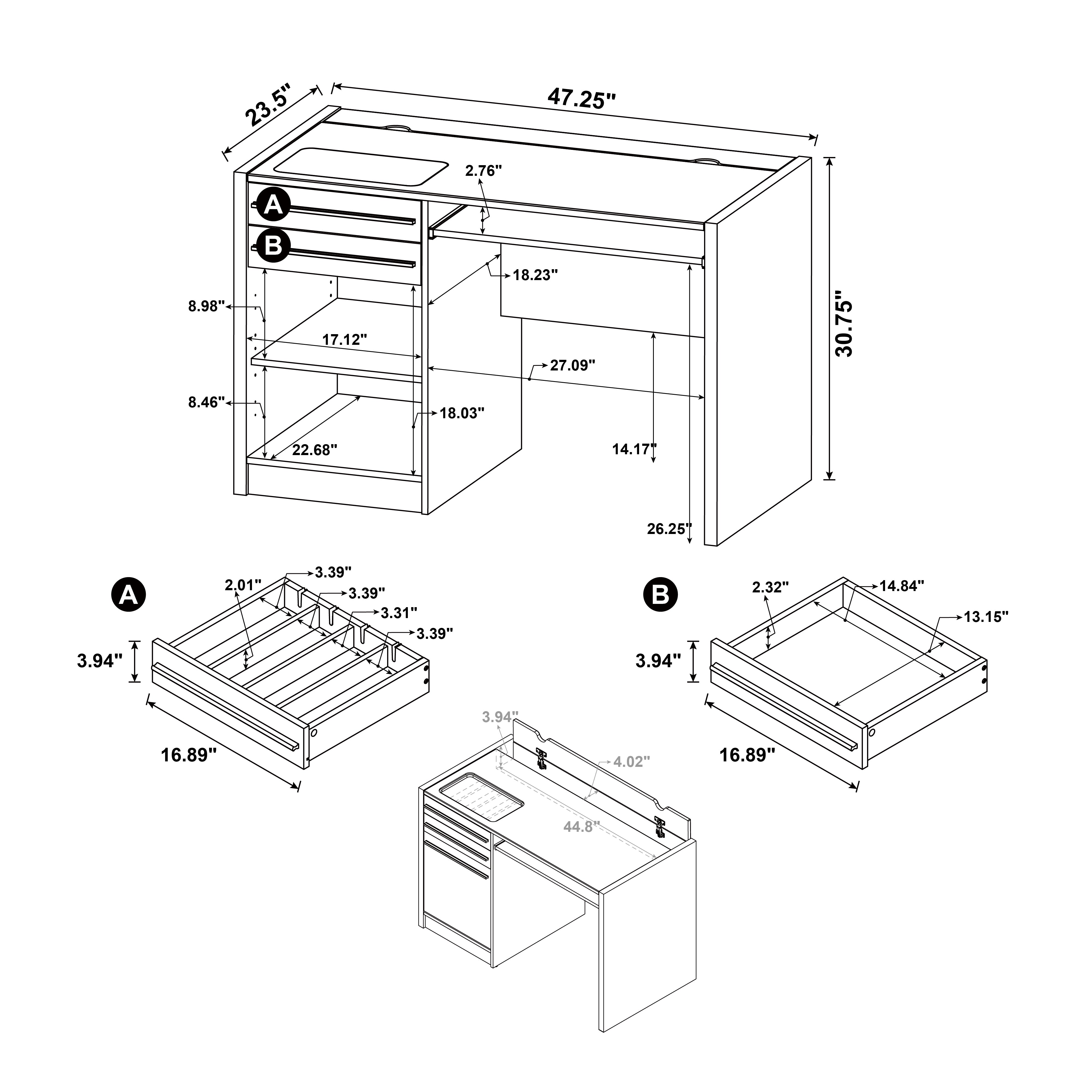 Halston Computer Desk - Luxury Home Furniture (MI)