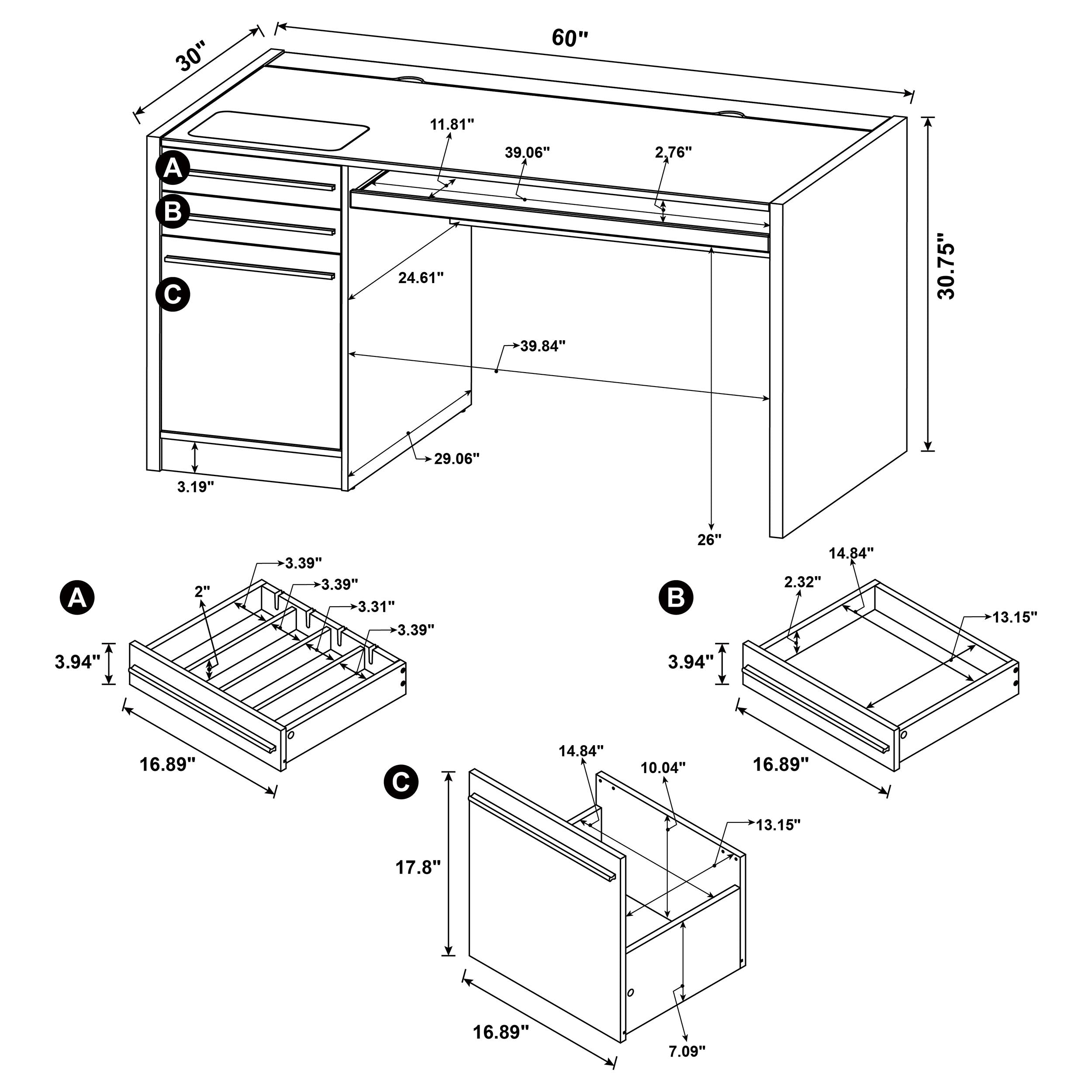 Halston Computer Desk - Luxury Home Furniture (MI)