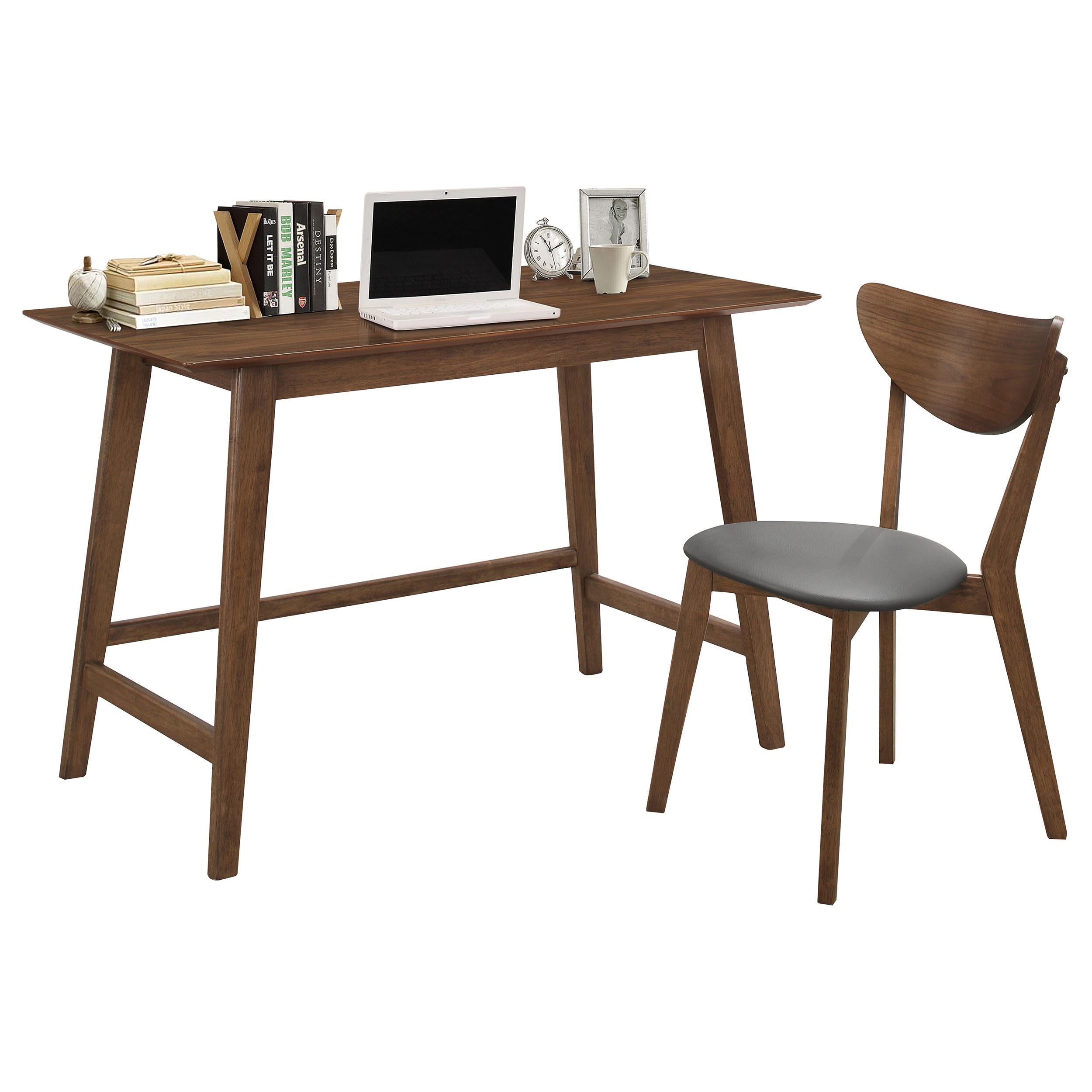 Karri 2-piece Writing Desk Set Walnut - Luxury Home Furniture (MI)