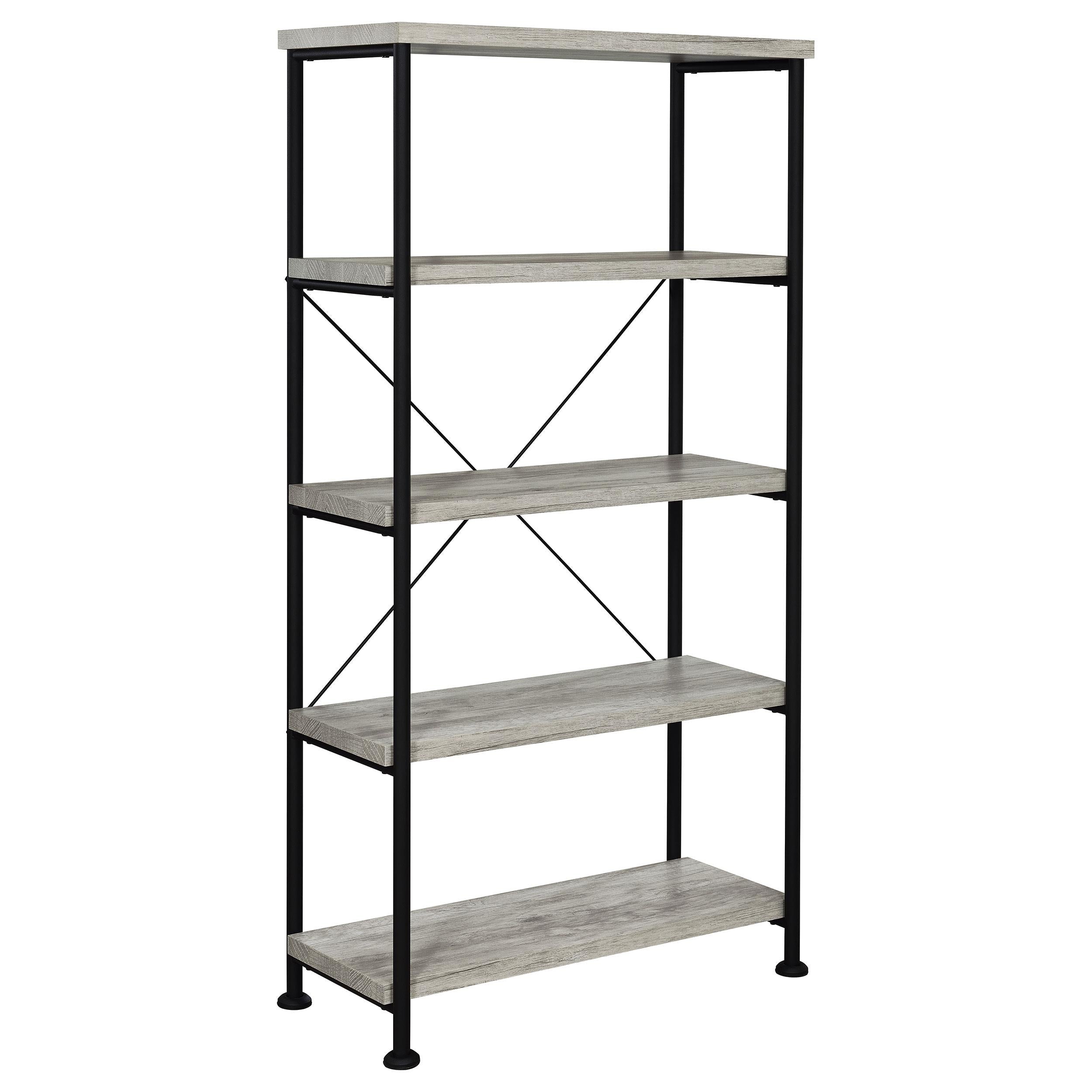 Analiese 4-shelf Bookcase Grey Driftwood - Luxury Home Furniture (MI)
