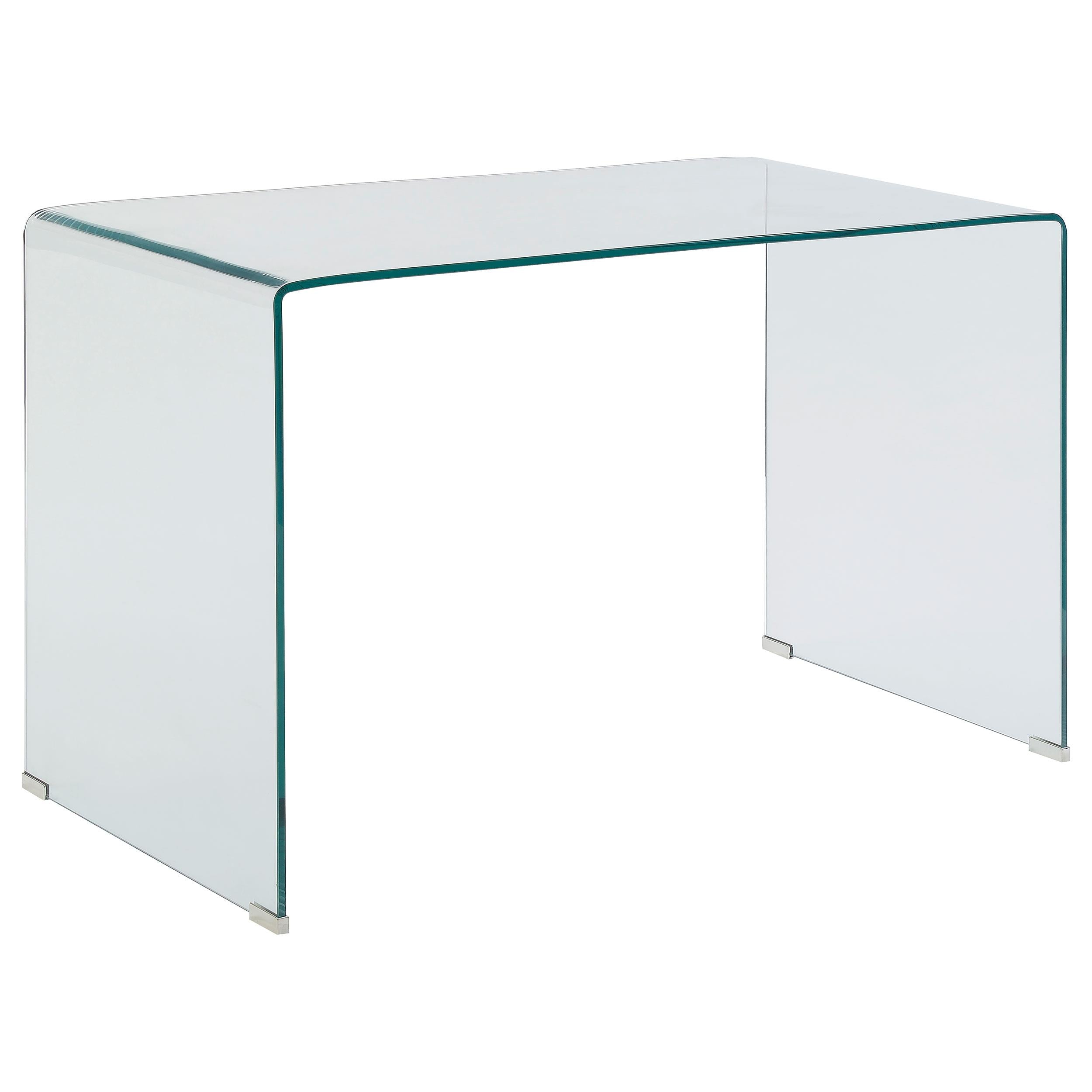 Ripley Glass Writing Desk Clear - Luxury Home Furniture (MI)
