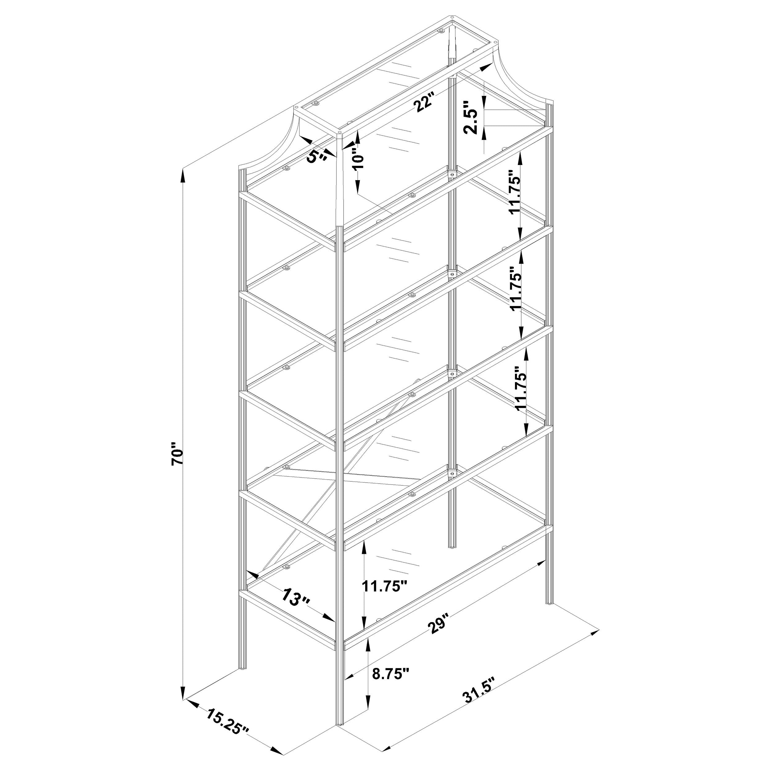 Serena Bookshelf - Luxury Home Furniture (MI)