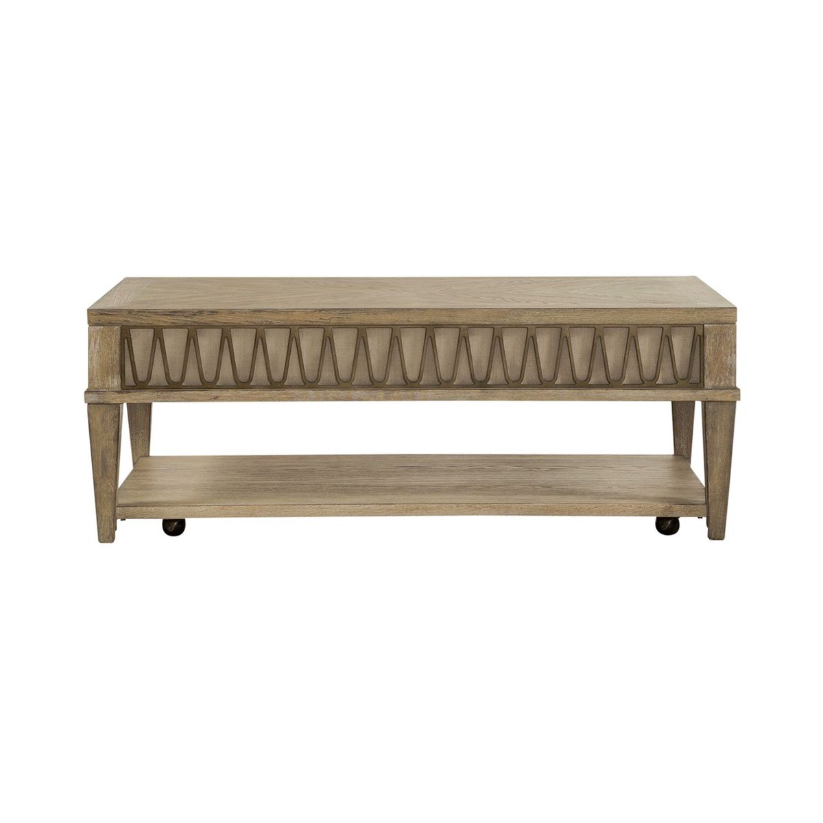 Liberty Furniture Devonshire Cocktail Table in Weathered Sandstone - Luxury Home Furniture (MI)