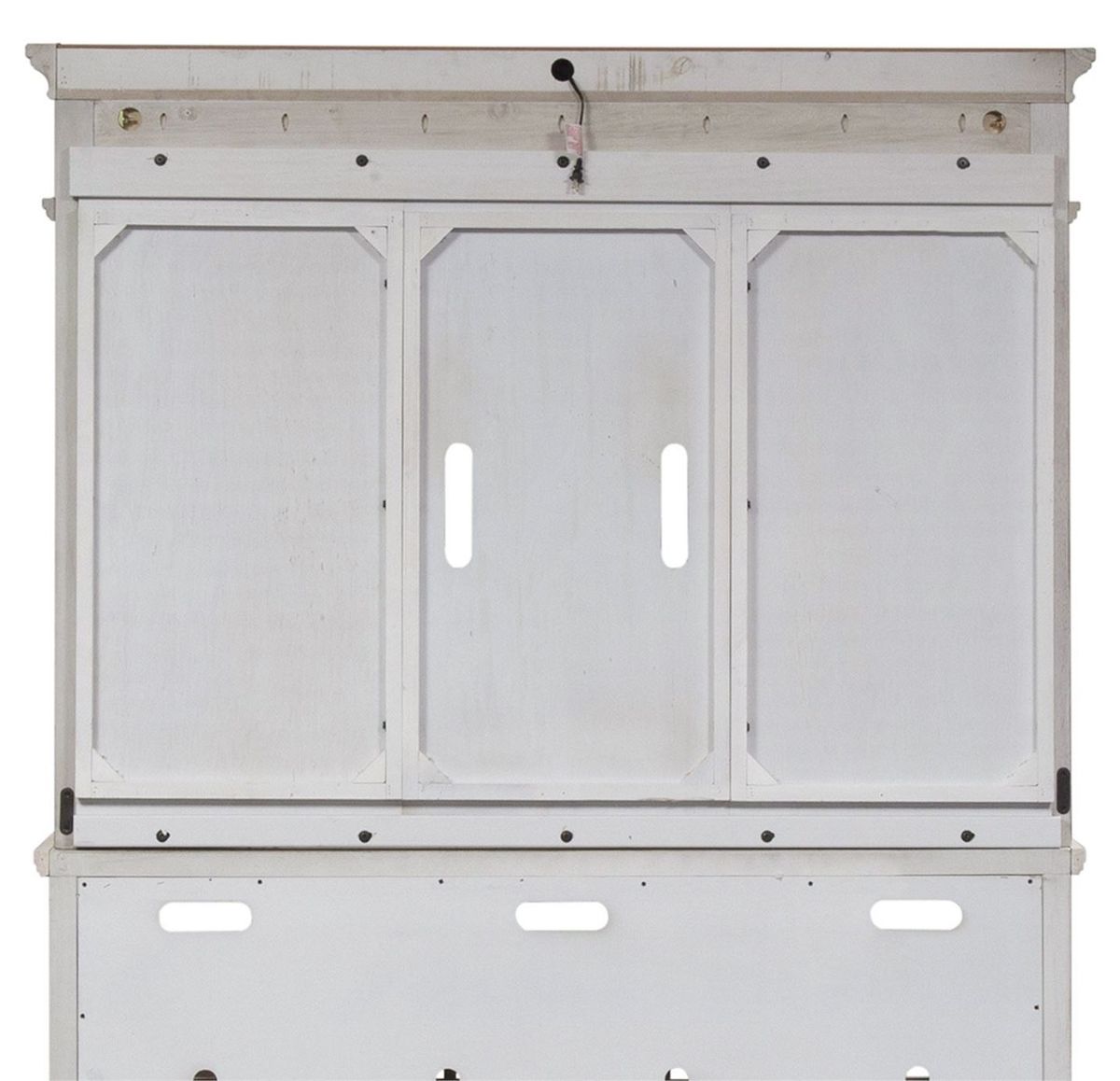 Liberty Heartland 66" Entertainment TV Stand with Hutch in Antique White - Luxury Home Furniture (MI)