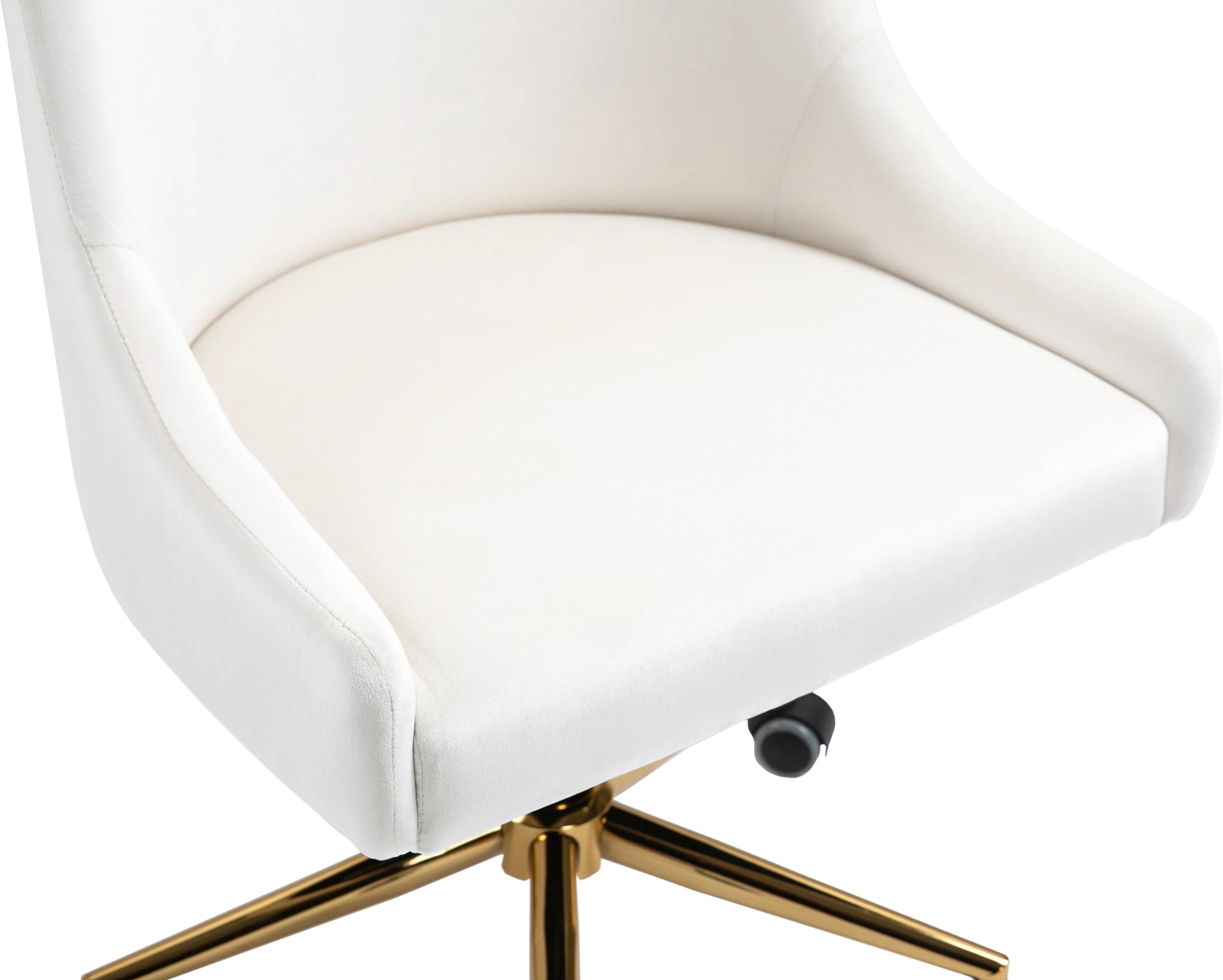 Karina Cream Velvet Office Chair