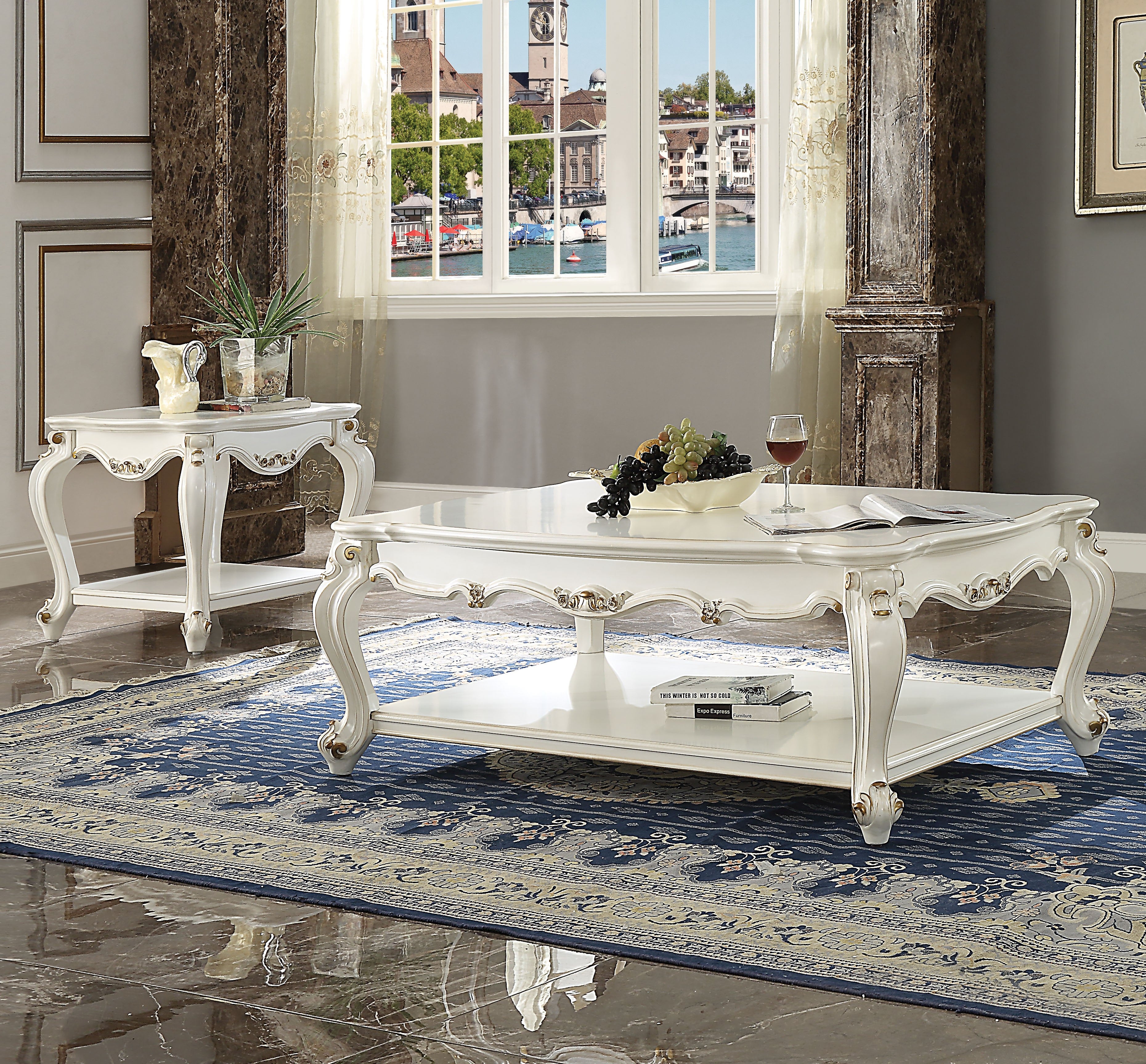 Picardy Antique Pearl Coffee Table - Luxury Home Furniture (MI)