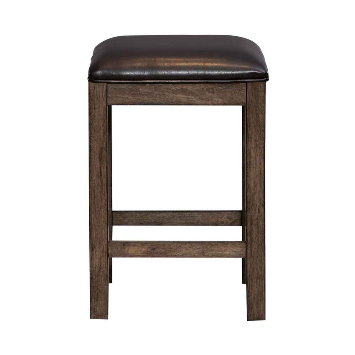 Liberty Furniture Lennox Upholstered Console Stool in Weathered Chestnut - Luxury Home Furniture (MI)