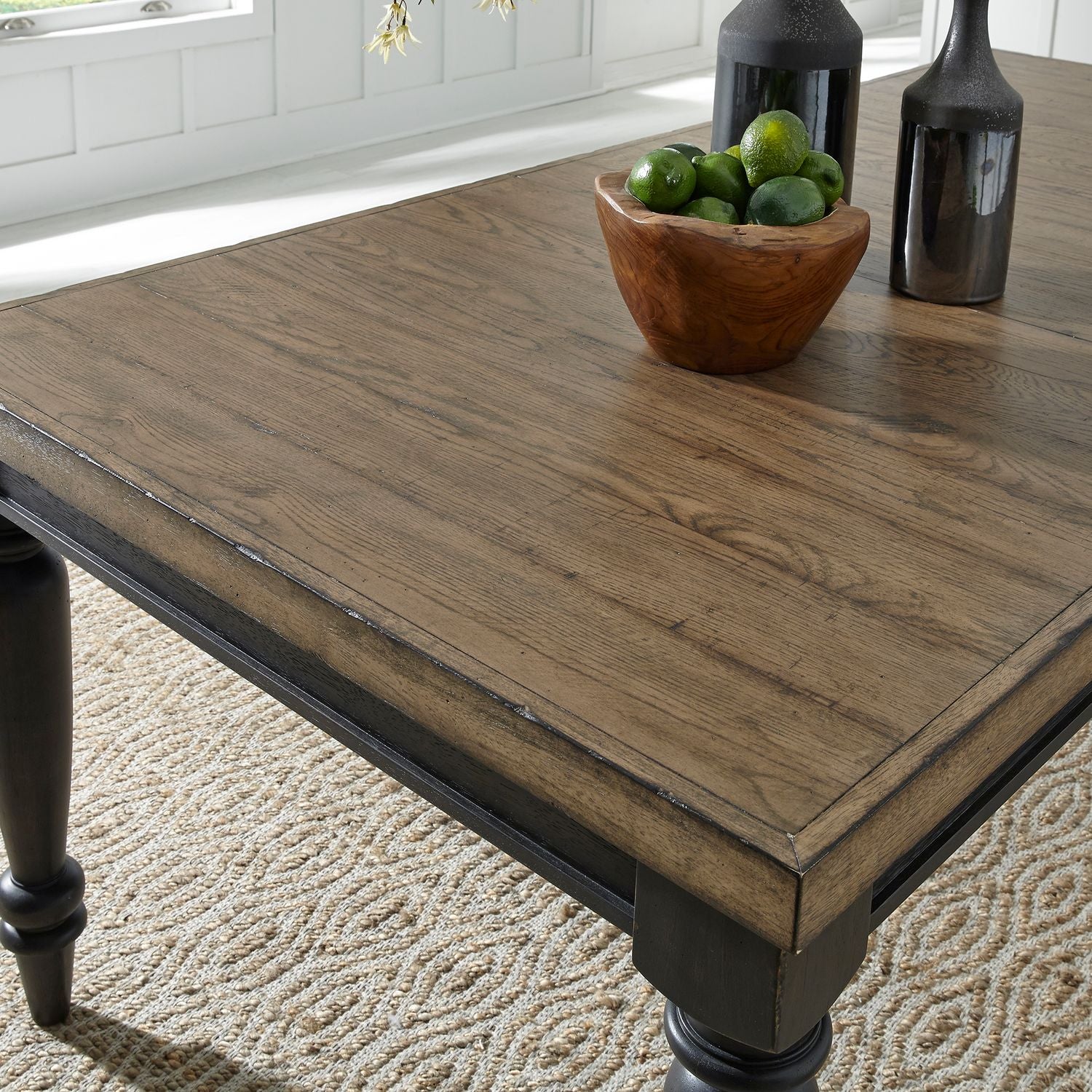 Harvest Home Rectangular Leg Dining Table in Chalkboard