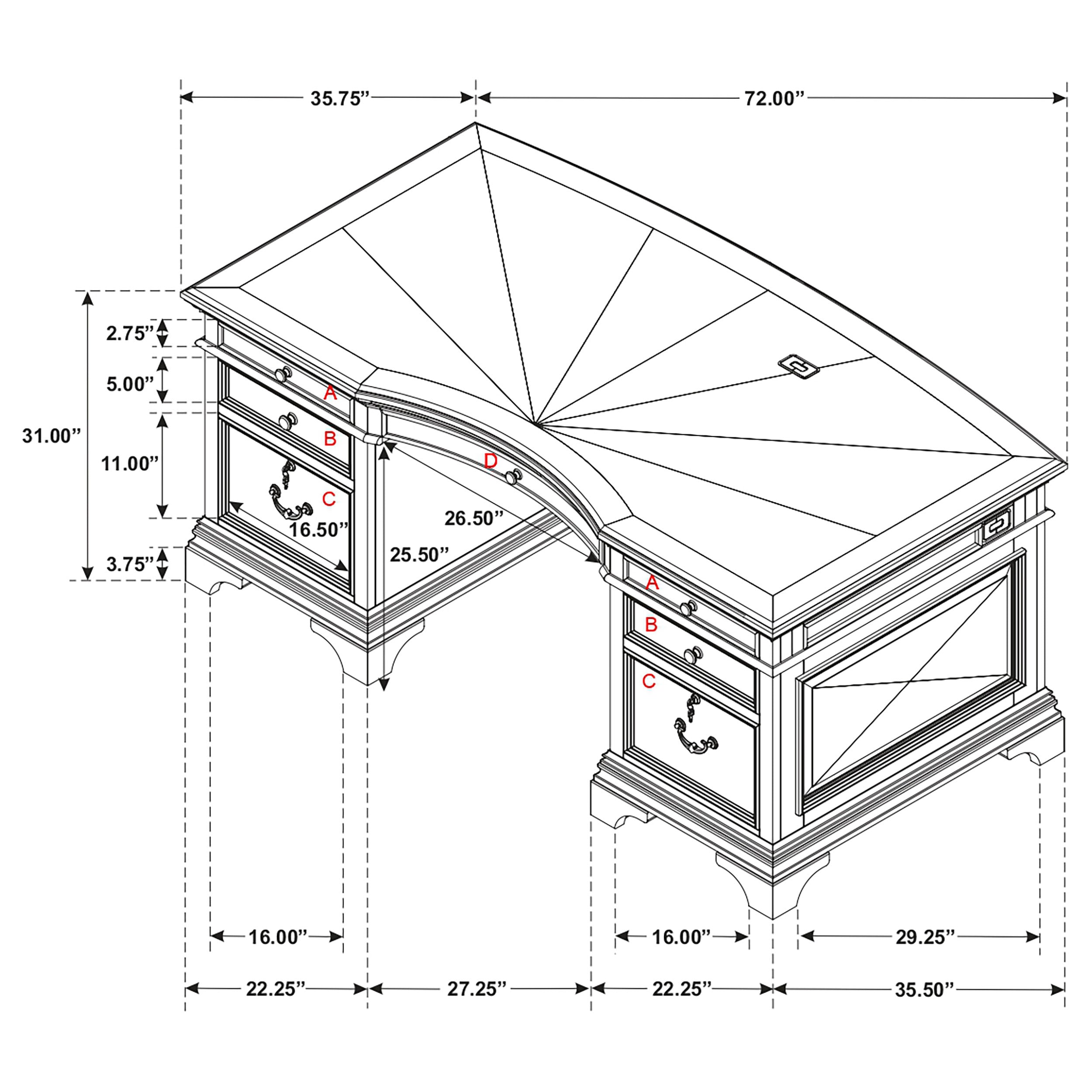 Hartshill Executive Desk - Luxury Home Furniture (MI)