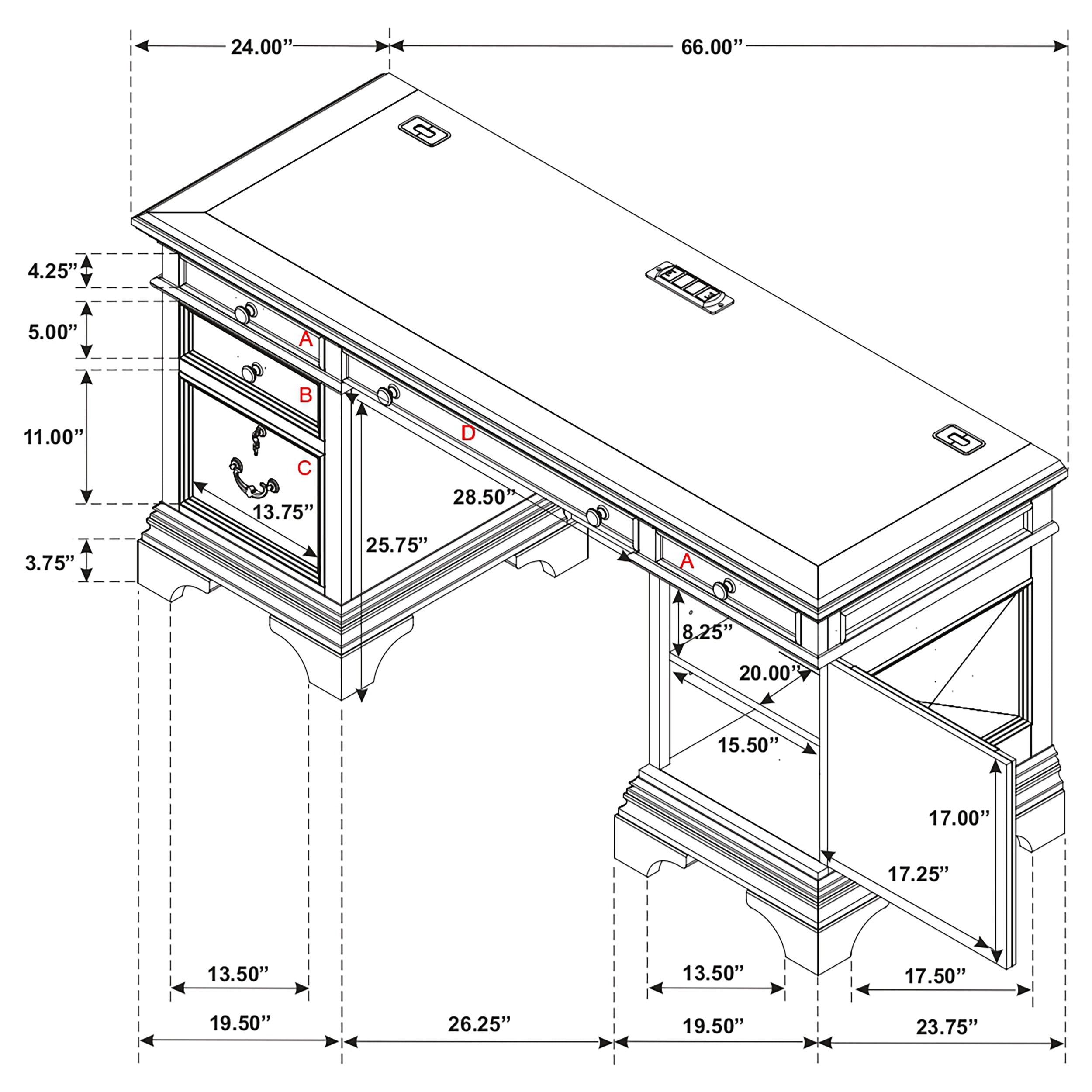 Hartshill Credenza Desk - Luxury Home Furniture (MI)