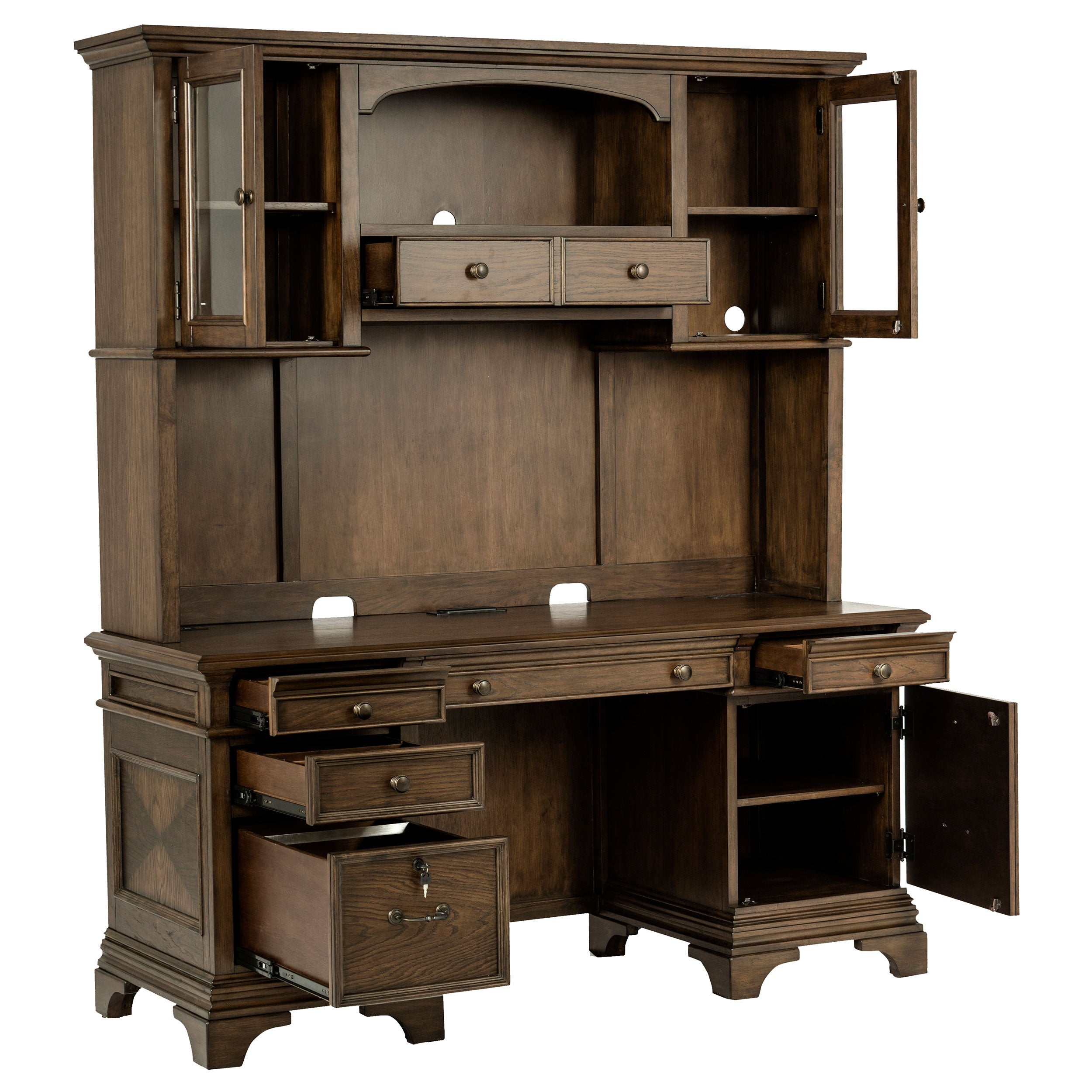 Hartshill Credenza Desk with Hutch - Luxury Home Furniture (MI)