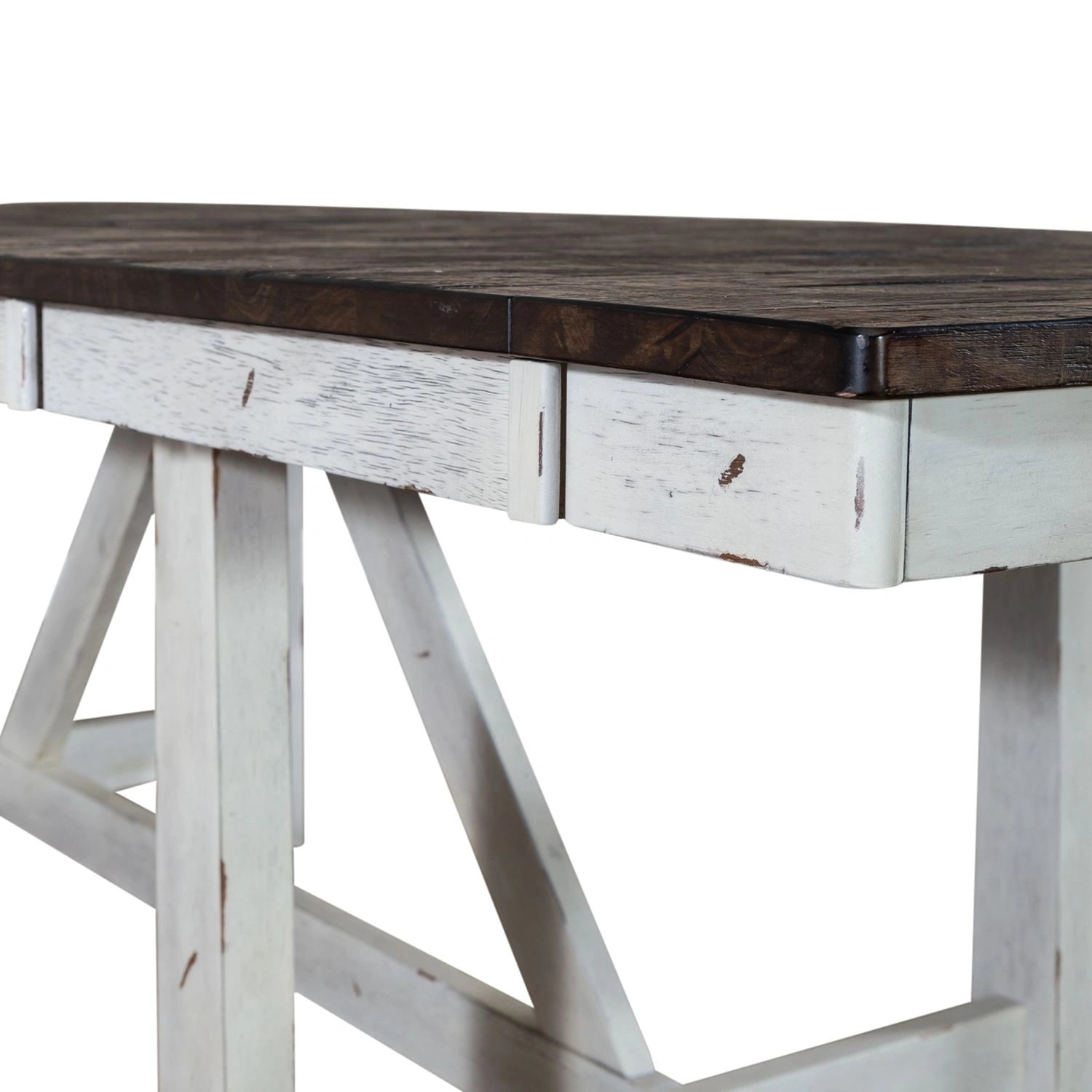 Farmhouse Trestle Table in White image