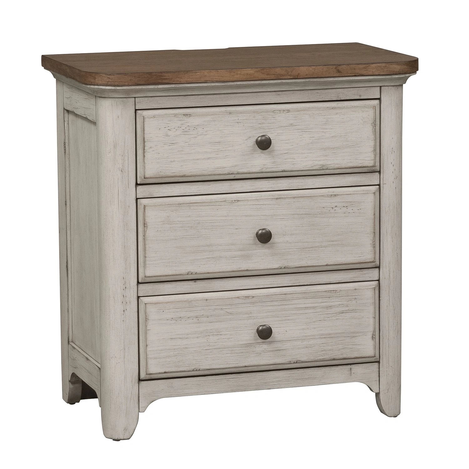 Farmhouse Reimagined Drawer Nightstand in Antique White image