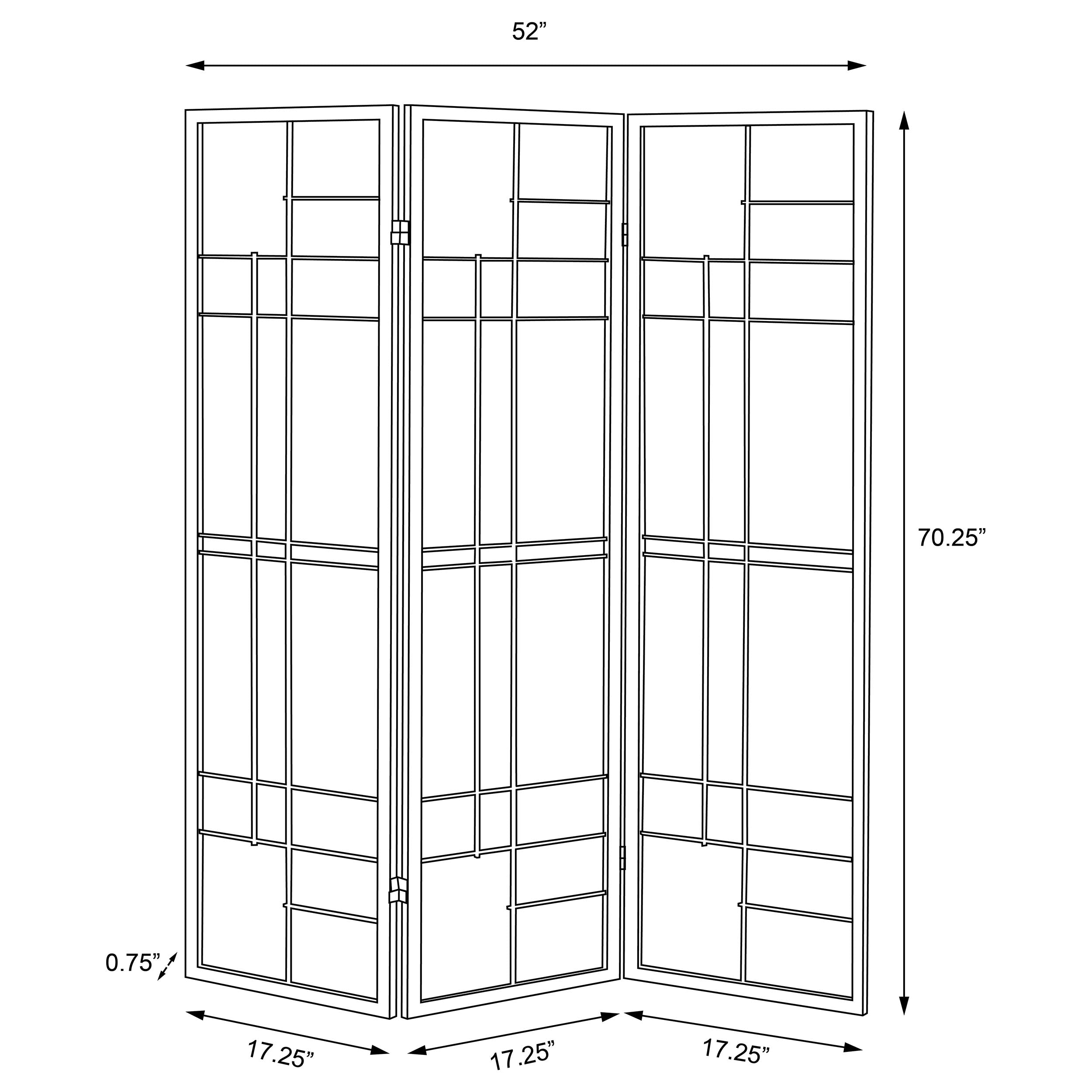 Katerina Three-Panel Room Divider - Luxury Home Furniture (MI)