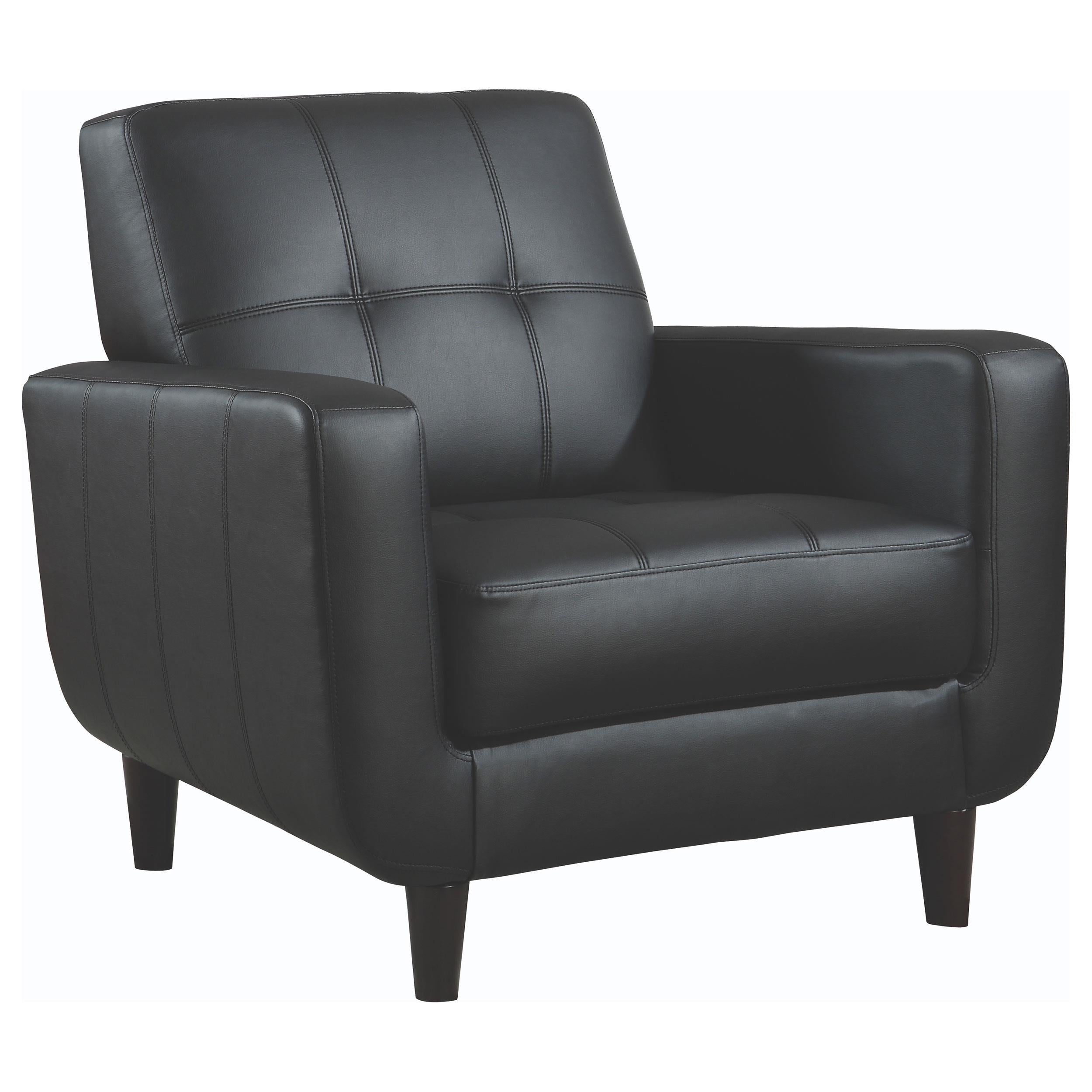 Aaron Padded Seat Accent Chair Black - Luxury Home Furniture (MI)