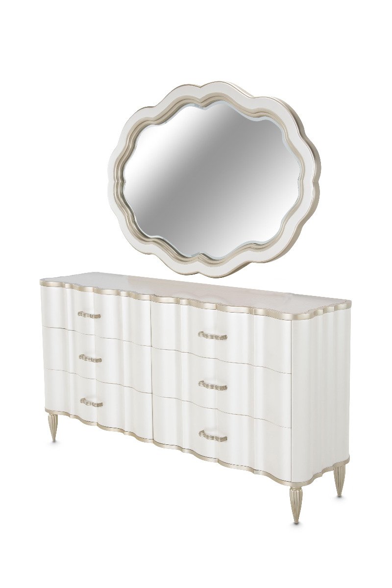 AICO London Place Dresser in Creamy Pearl - Luxury Home Furniture (MI)