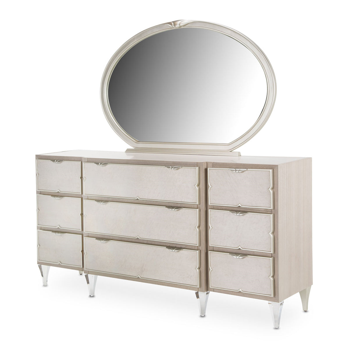 AICO Camden Court Mirror in Pearl - Luxury Home Furniture (MI)