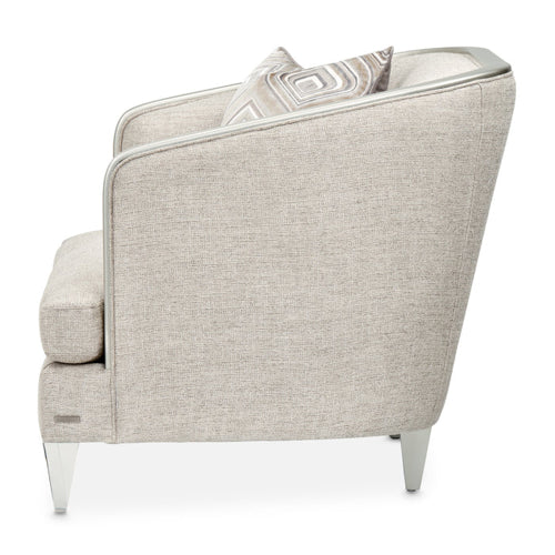 AICO Furniture Camden Court Chair and Half in Platinum