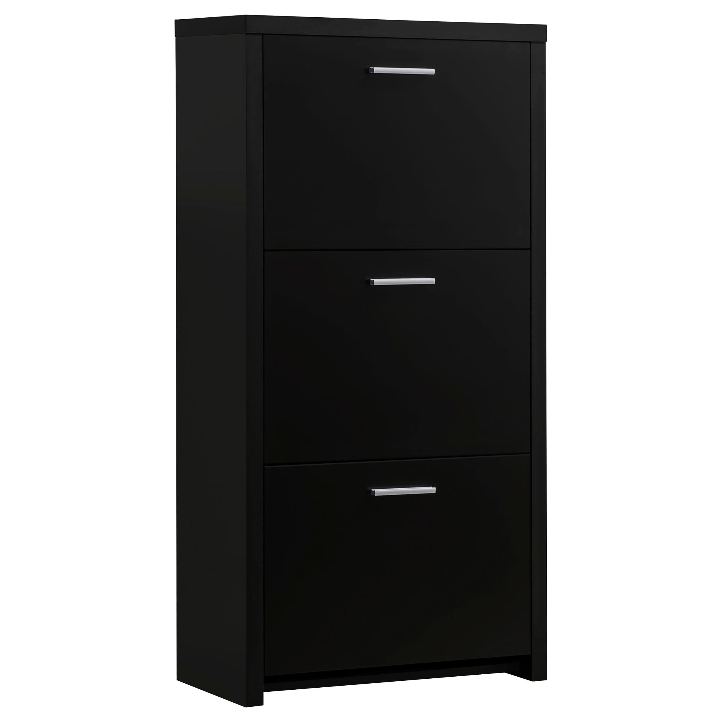 Vivian 3-drawer Shoe Cabinet Black - Luxury Home Furniture (MI)