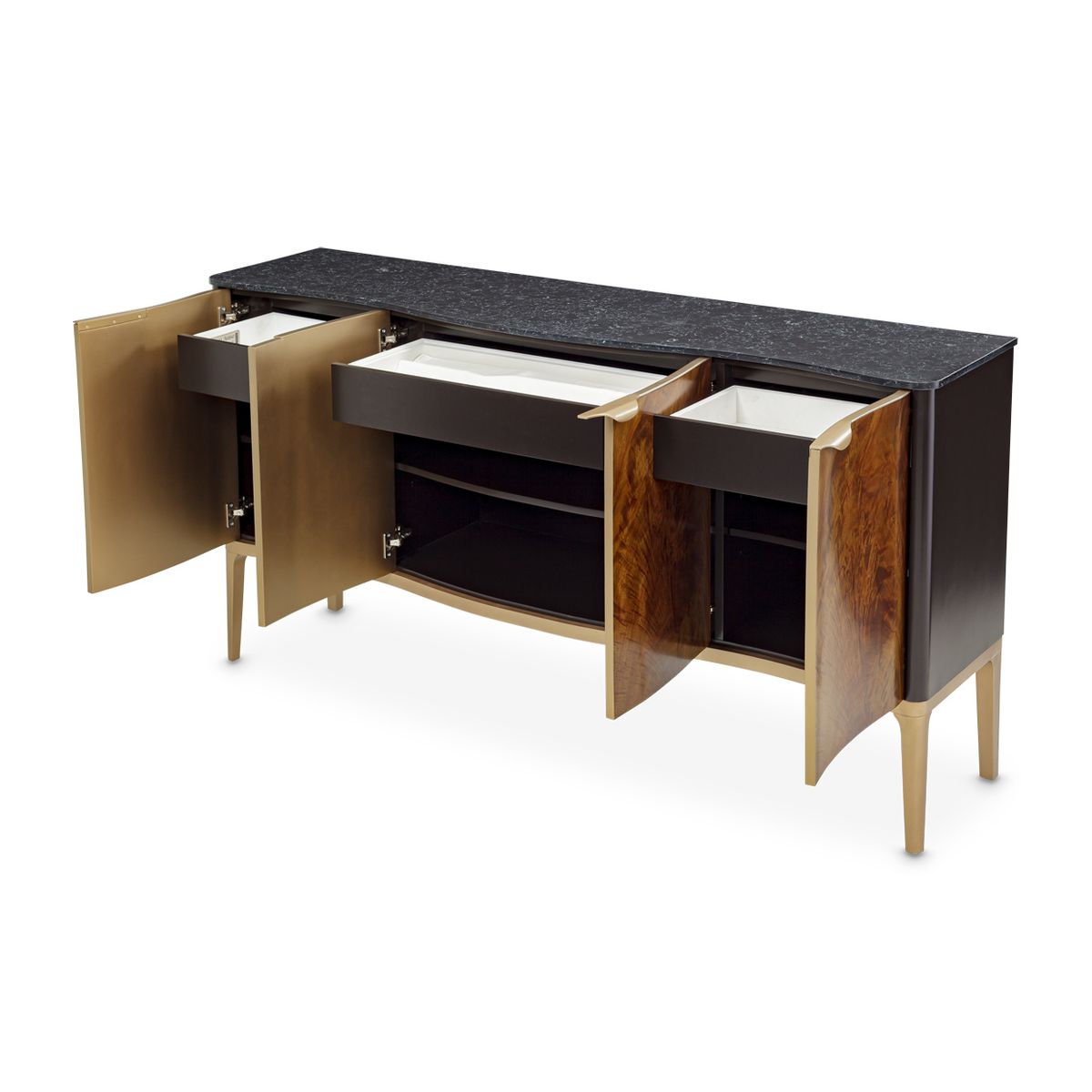 AICO Malibu Crest Sideboard in Crotch Mahogany - Luxury Home Furniture (MI)
