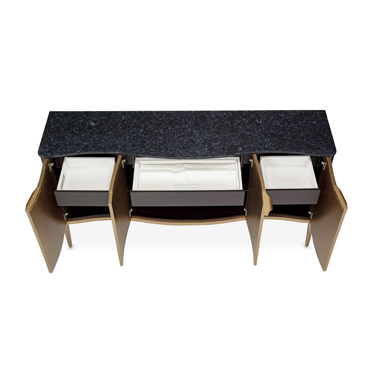 AICO Malibu Crest Sideboard in Crotch Mahogany - Luxury Home Furniture (MI)