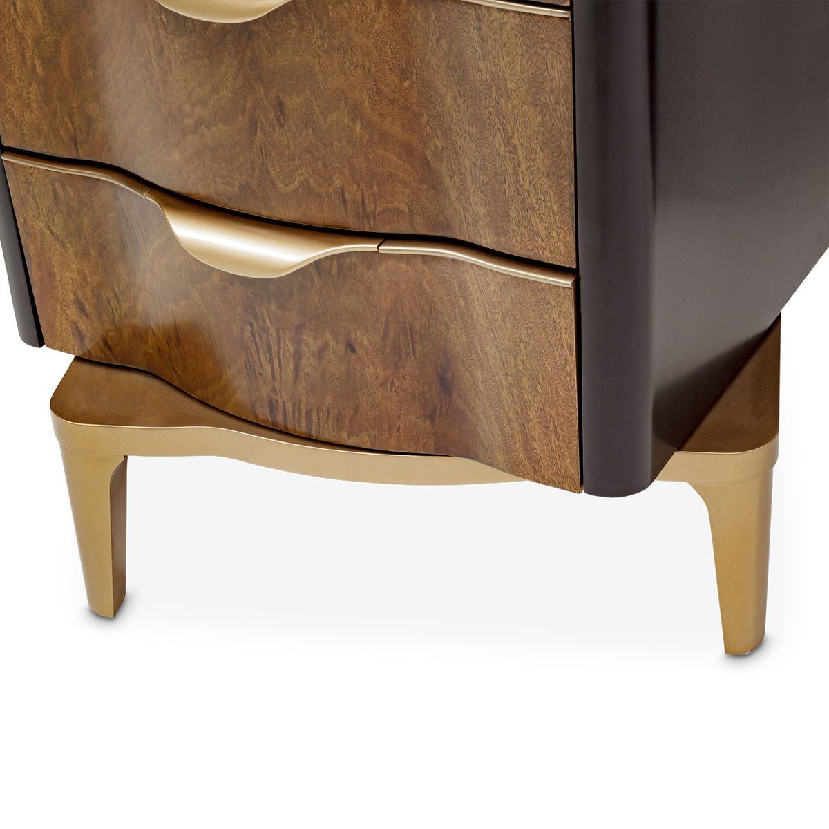 AICO Malibu Crest Swivel Lingerie Chest in Crotch Mahogany