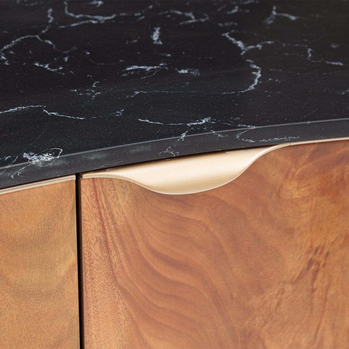 AICO Malibu Crest TV Console in Crotch Mahogany