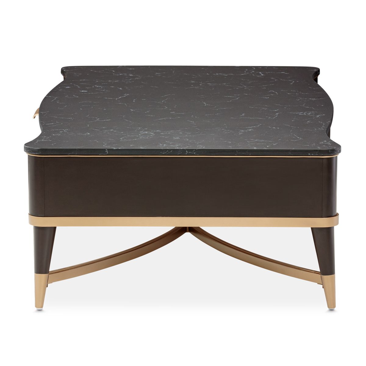AICO Malibu Crest Rectangular Cocktail Table in Crotch Mahogany - Luxury Home Furniture (MI)