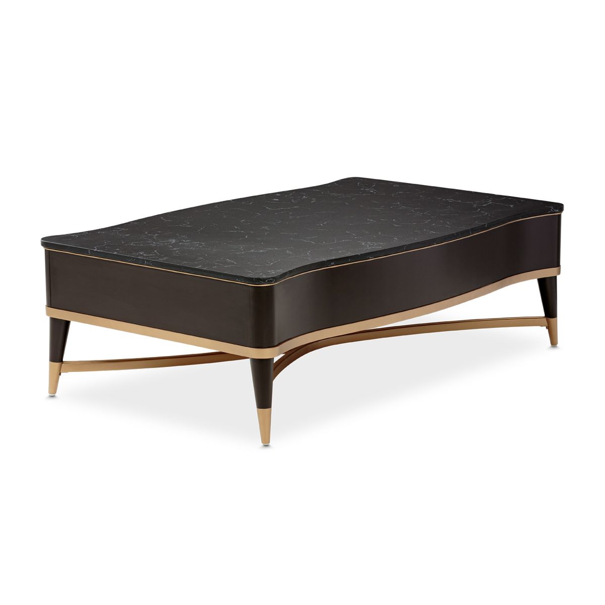 AICO Malibu Crest Rectangular Cocktail Table in Crotch Mahogany - Luxury Home Furniture (MI)