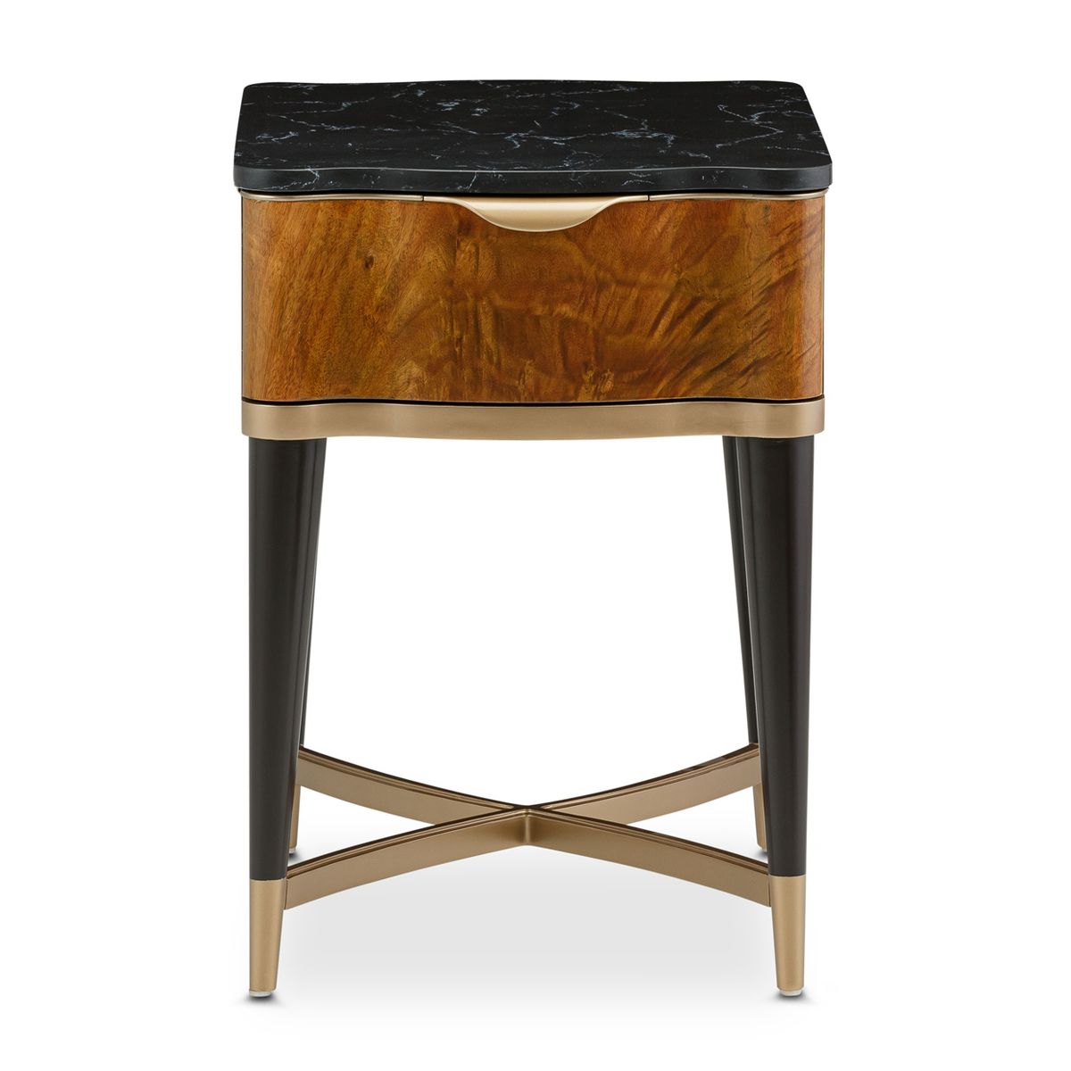 AICO Malibu Crest End Table in Crotch Mahogany - Luxury Home Furniture (MI)