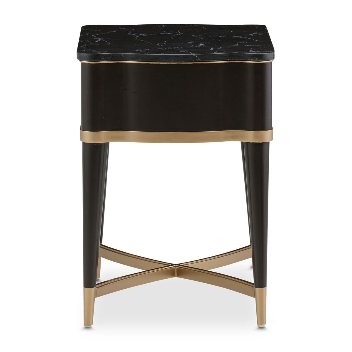 AICO Malibu Crest End Table in Crotch Mahogany - Luxury Home Furniture (MI)