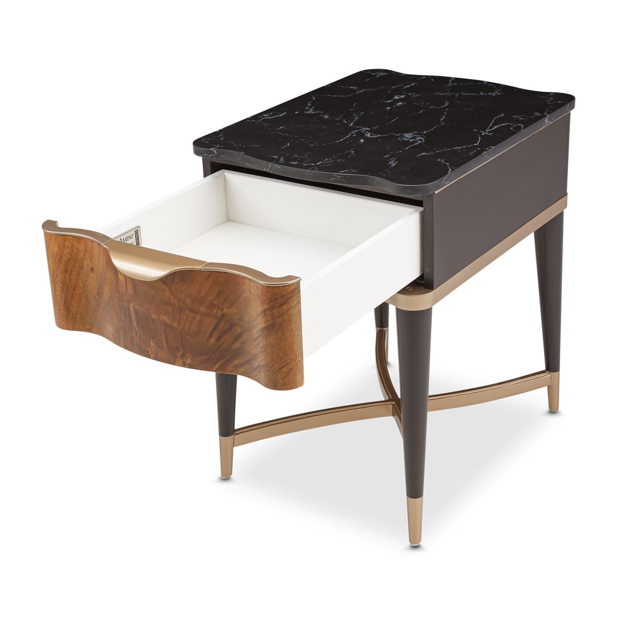 AICO Malibu Crest End Table in Crotch Mahogany - Luxury Home Furniture (MI)