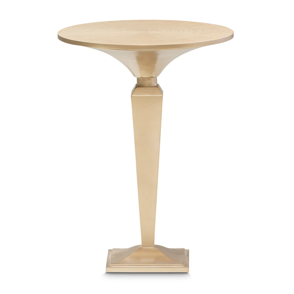 AICO Malibu Crest Round Pedestal Tea Table in Crotch Mahogany - Luxury Home Furniture (MI)