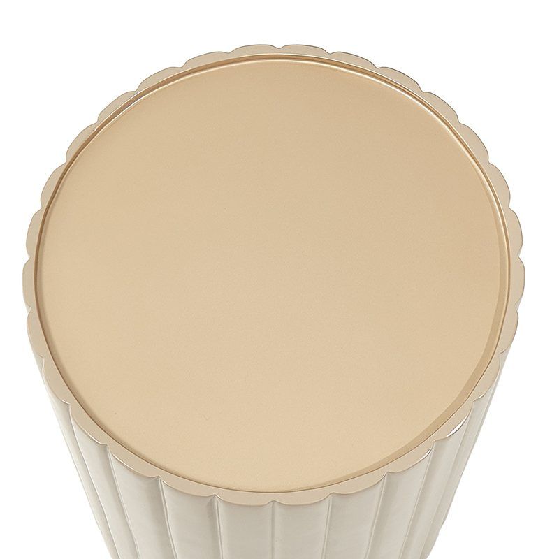 AICO Malibu Crest Round Chairside Table in Chardonnay - Luxury Home Furniture (MI)