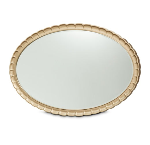 AICO Malibu Crest Oval Wall Mirror in Burnished Gold - Luxury Home Furniture (MI)